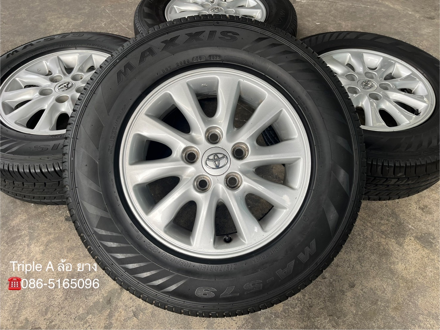 ✨ล้อแม็ก 5รู114✨Toyota ขอบ 15 พร้อมยาง 215-70-15 Maxxis🌟ปี 23🌟