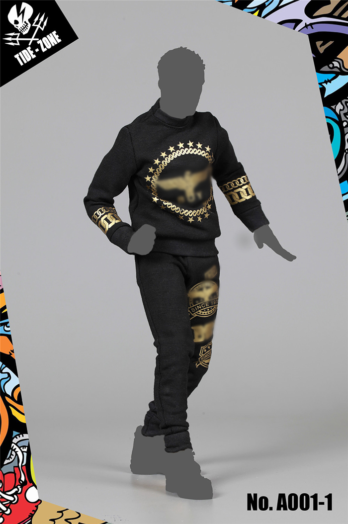 TIDE-ZONE A001 Street Fashion Black Outfits