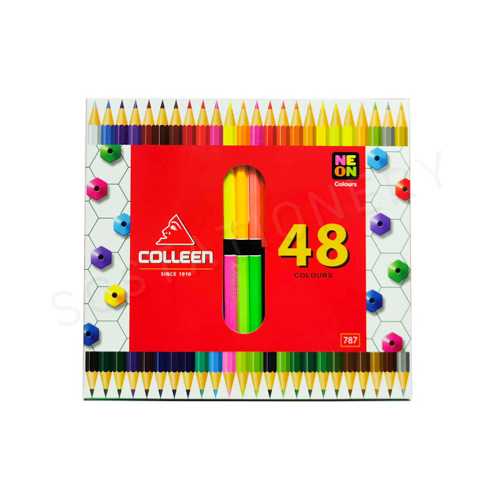 สีไม้ยาว 2หัว 48สี 24แท่ง คอลลีน