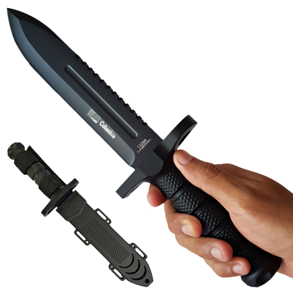 มีดพก มีดใบตาย Columbia 1328A ขนาดยาว 12.6 นิ้ว (32 ซม.) พร้อมปลอกมีด ABS สำหรับเก็บมีด