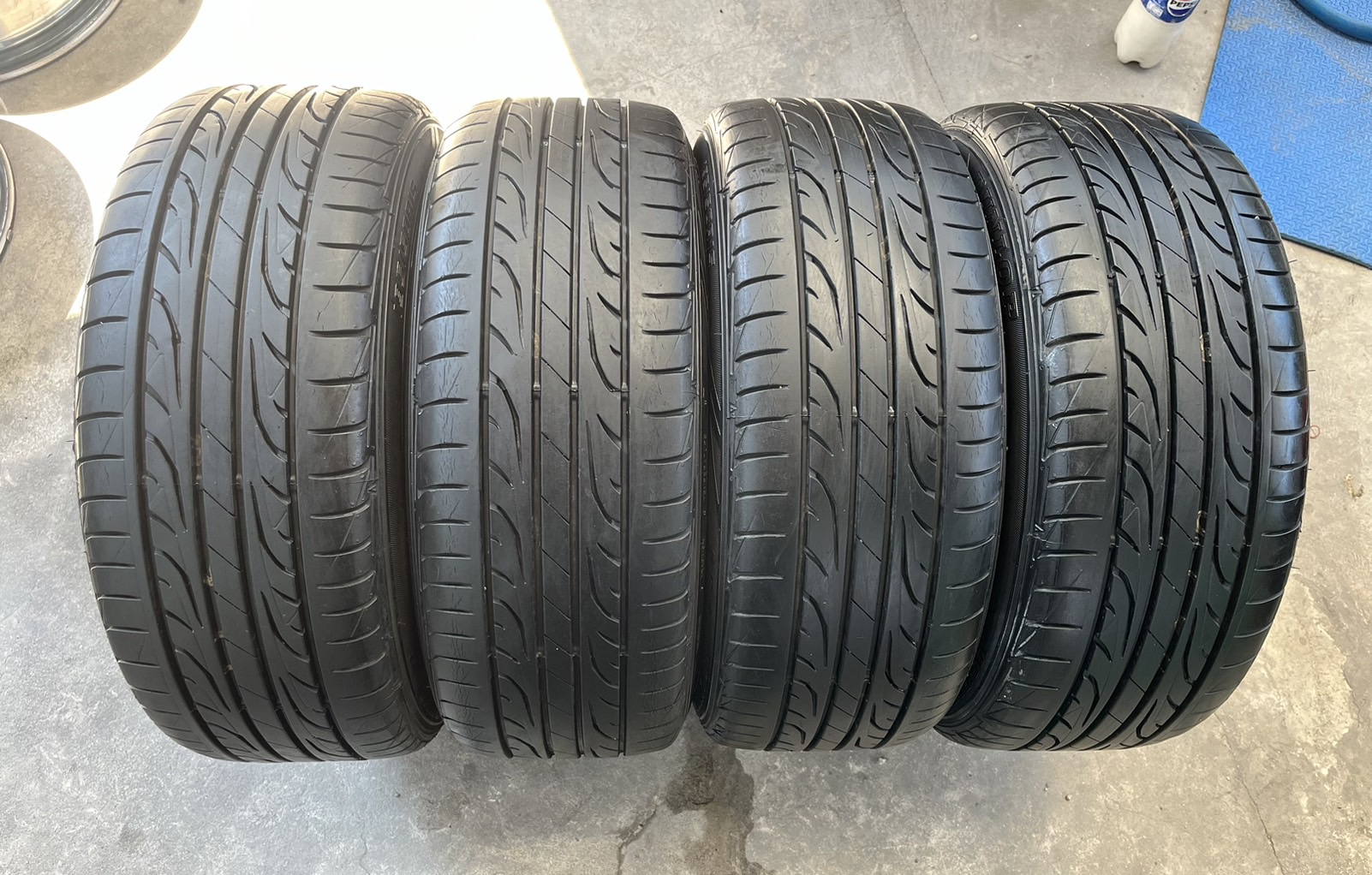 ✨ล้อแม็ก 4รู100✨INFORGED ขอบ 15 สีเทา แถมยาง 195-50-15 Dunlop