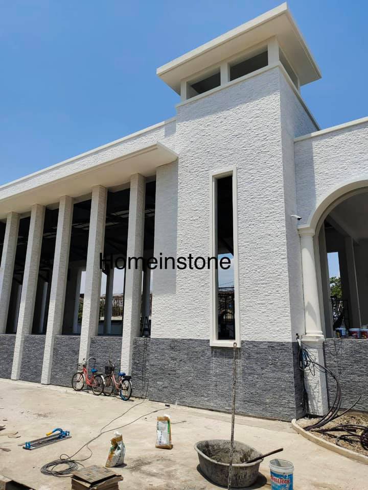 หินประดับตกแต่ง crystal black and white ขนาด 5x20