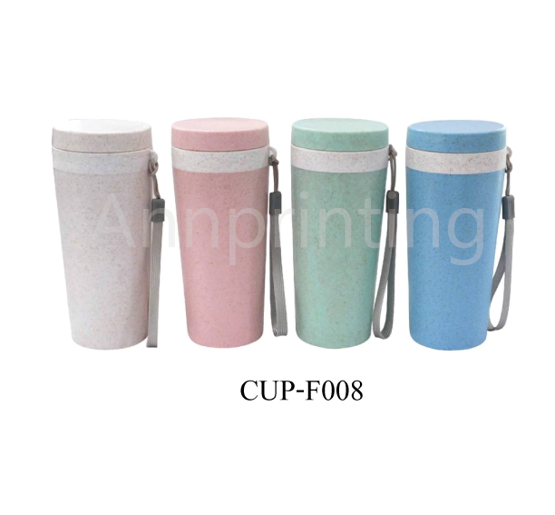 แก้วน้ำพลาสติก ผสมฟางข้าวสาลี 300ml. พร้อมสกรีน