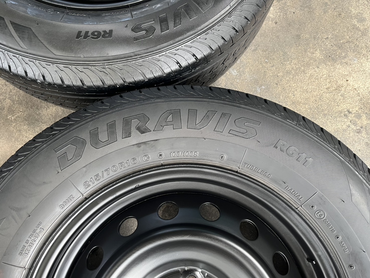 ✨ล้อกระทะแถมยาง✨5รู114 Toyota ขอบ 16 สีดำ