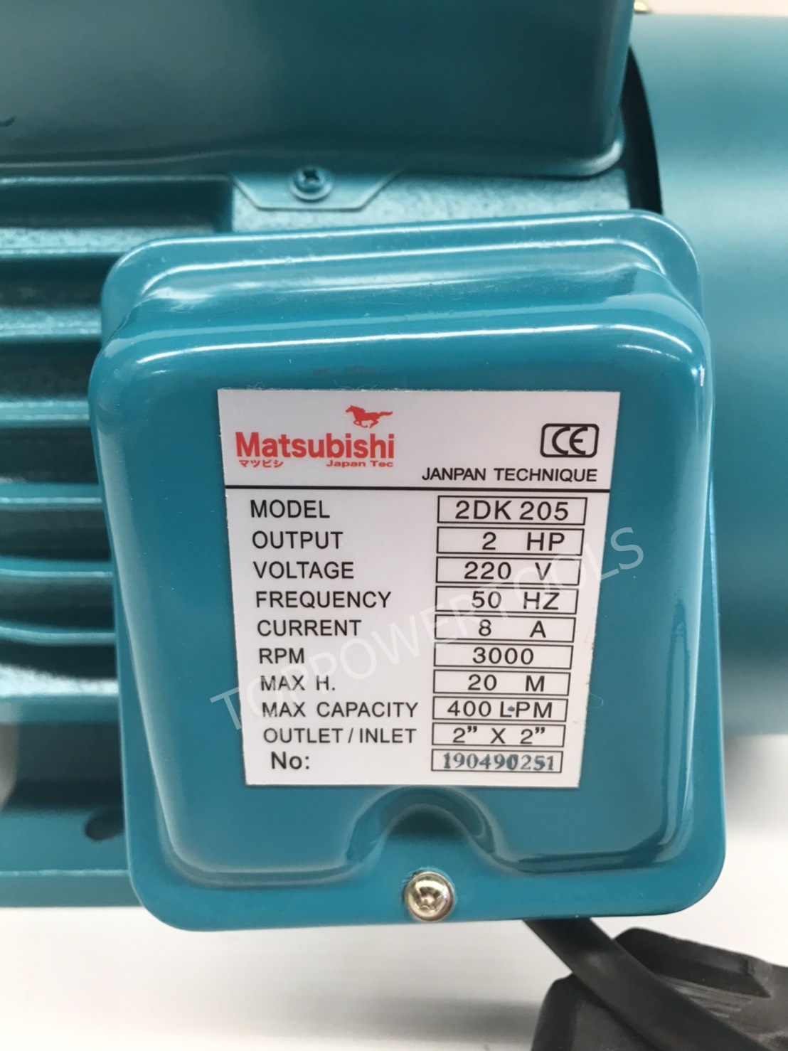 ปั๊มหอยโข่ง 2DK-205 2"x2HP MATSUBISHI