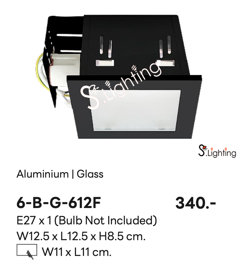 โคมไฟดาวไลท์ฝังฝ้า 6-B-G-612F