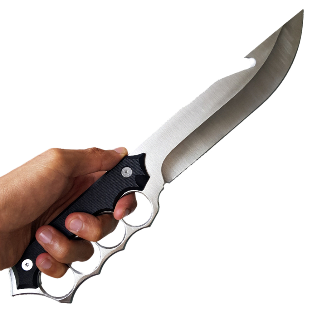 มีดใบตาย Columbia Gut Hook X10 ขนาด 13.6 นิ้ว (34.5 ซม.) ปลายตะขอ พร้อมปลอกมีดพลาสติก ABS ร้อยเข็มขัด