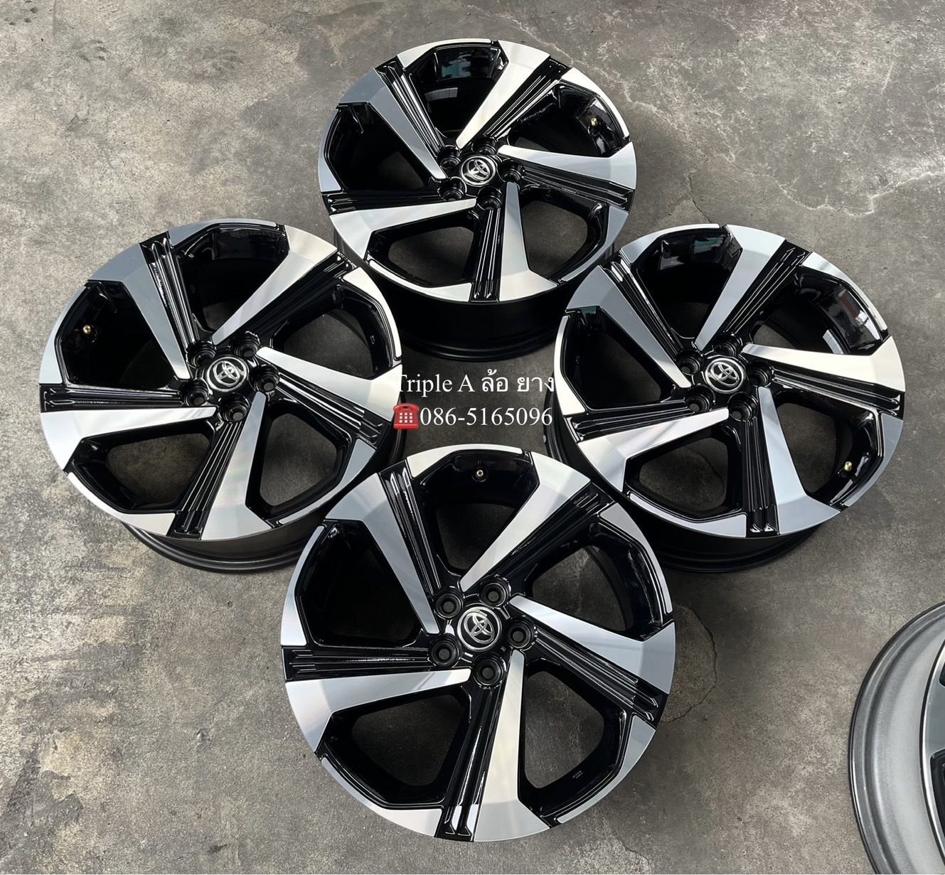 ✨ล้อแม็กป้ายแดง✨5รู100✨Toyota Yaris Cross รุ่นใหม่ล่าสุด ขอบ 17 ดำหน้าเงา💖สวยกริ๊บ💖