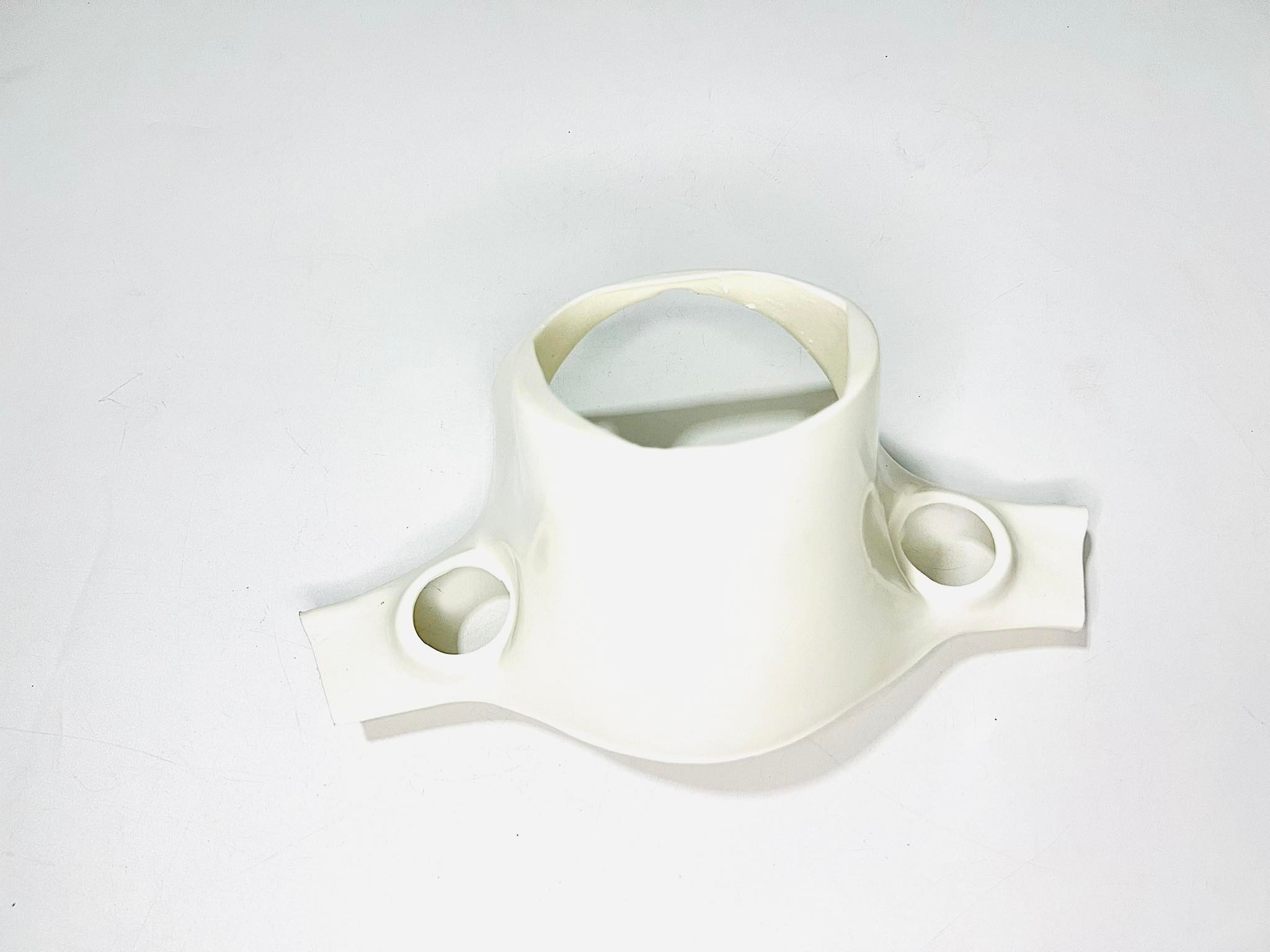 ครอบใต้แฮนด์ c50 c65 สีขาว รุ่นแฮนด์ตรง บ17