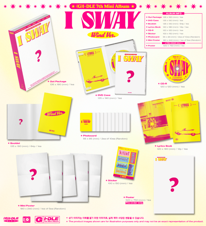 [รับกด+นำเข้าสินค้า] (G)I-DLE - 7th Mini Album I SWAY