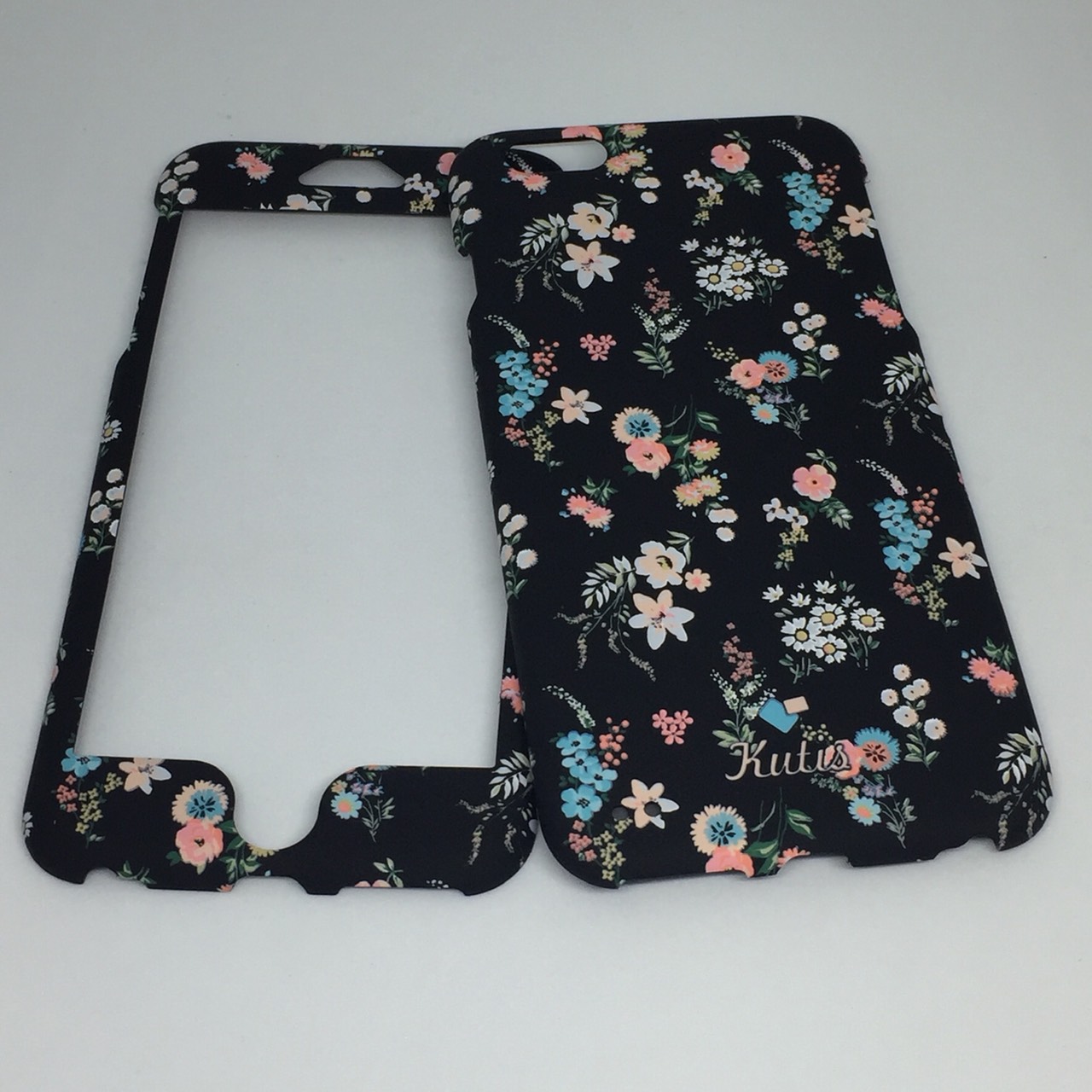 เคสคูทิส(Kutis)เคสไอโฟน6พลัส,6Sพลัส(ลายช่อดอกไม้Newสีฟ้า)มาใหม่ เคสประกบหน้า-หลัง เคสเรืองแสง เคสลายวินเทจ ร้านSuperhero Klongthom