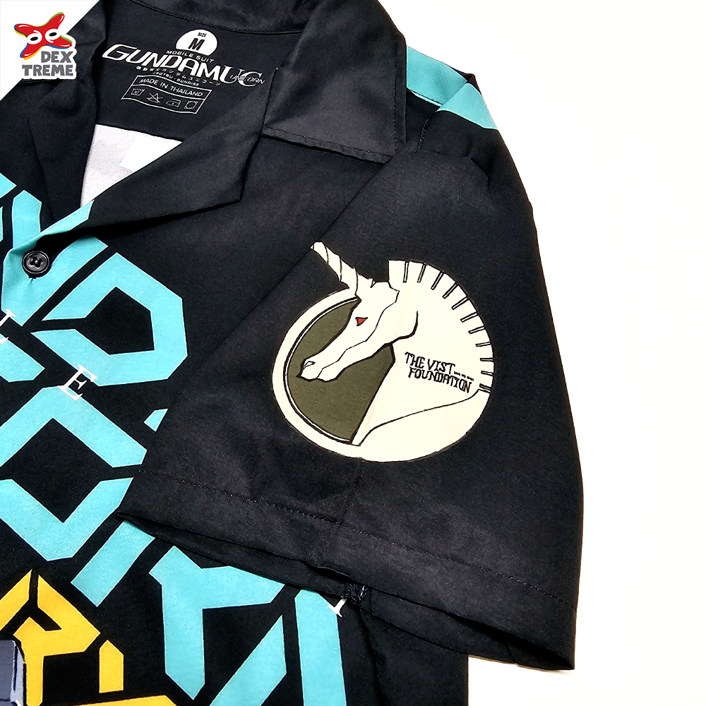 เสื้อฮาวาย Mobile Suit GUNDAM Hawaii shirt UNICORN RX-0