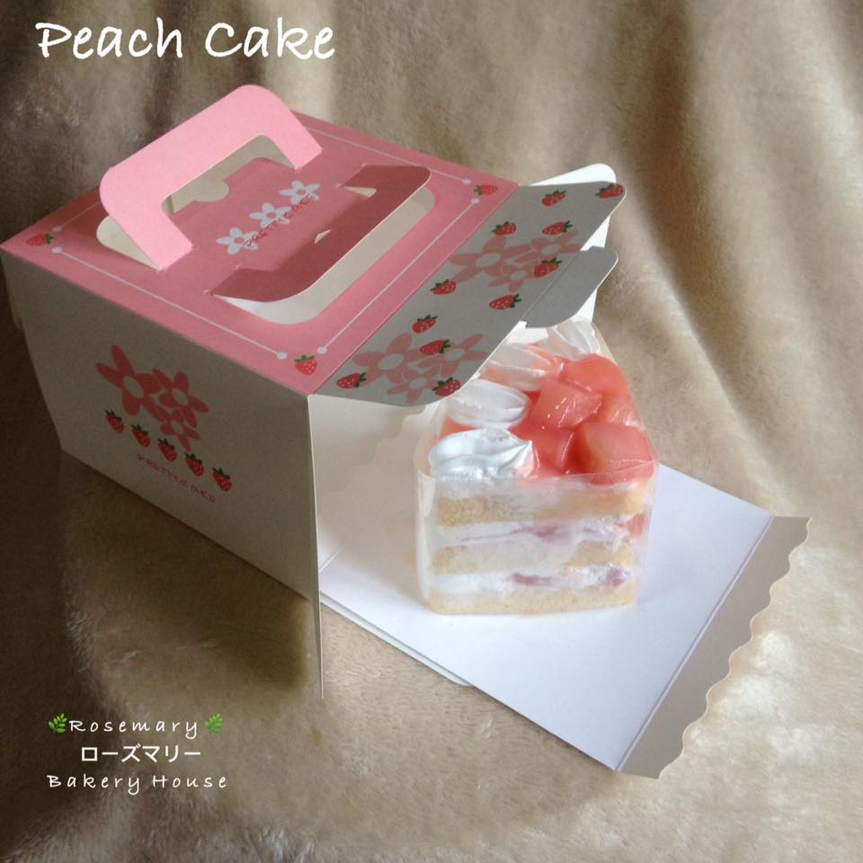 🍑 เค้กพีช 🍑 (1 ปอนด์) Peach Cake (1 Pound / 6" x 6") 2 ชั้น