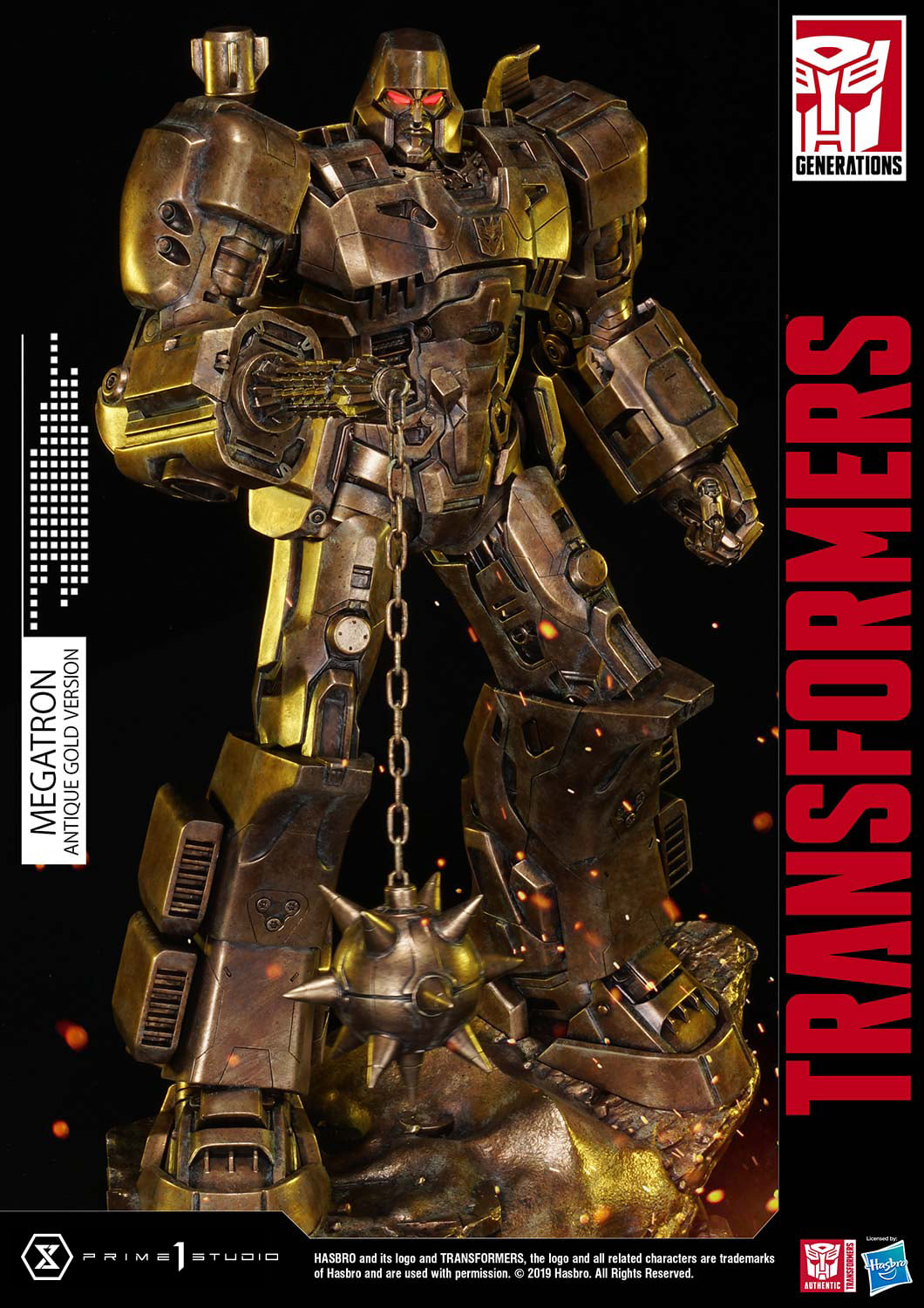 Prime 1 Studio PMTF-02AG Transformers G1 - Megatron (Antique Gold Version)