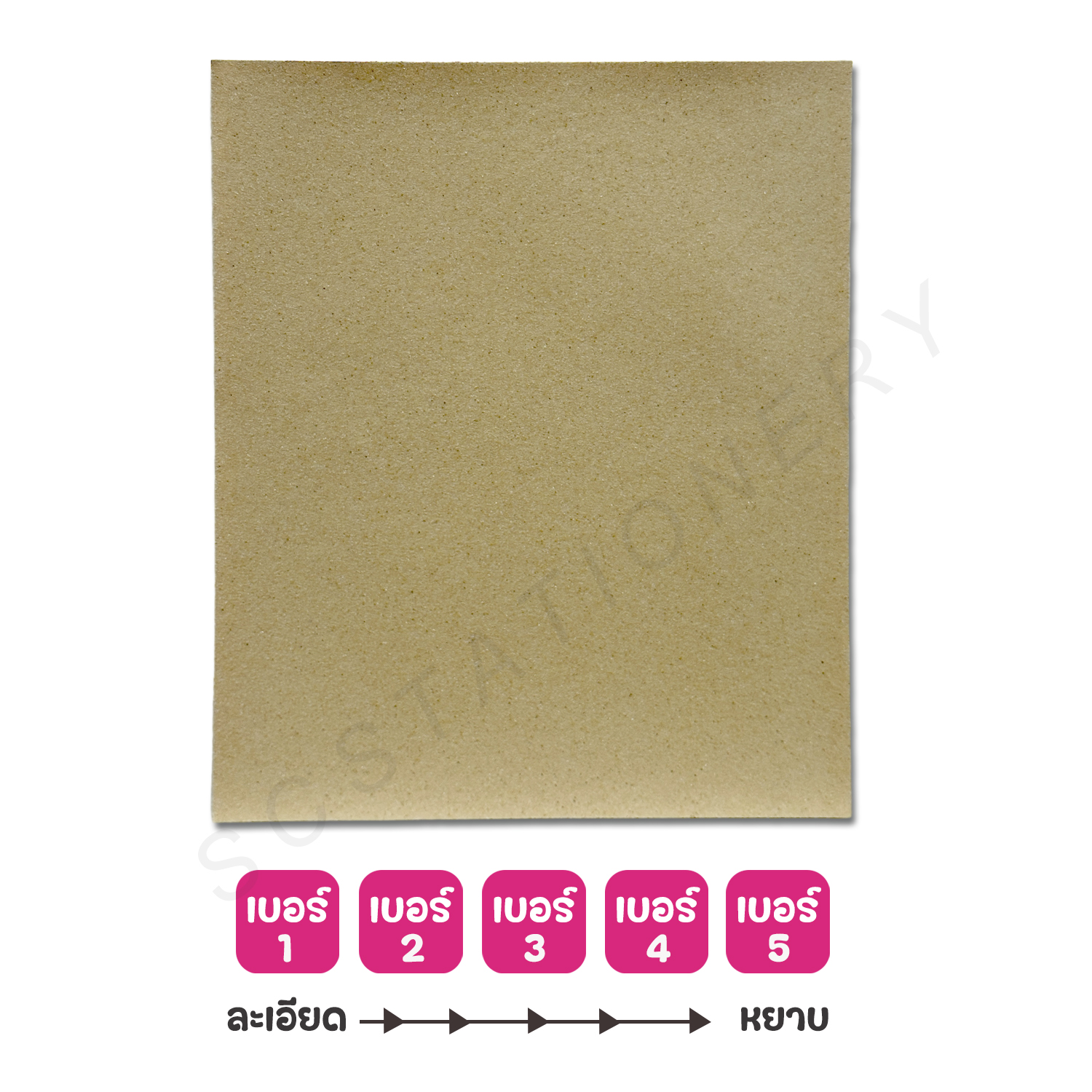 กระดาษทรายขัดไม้ แพ็ค 24แผ่น NO.1-5