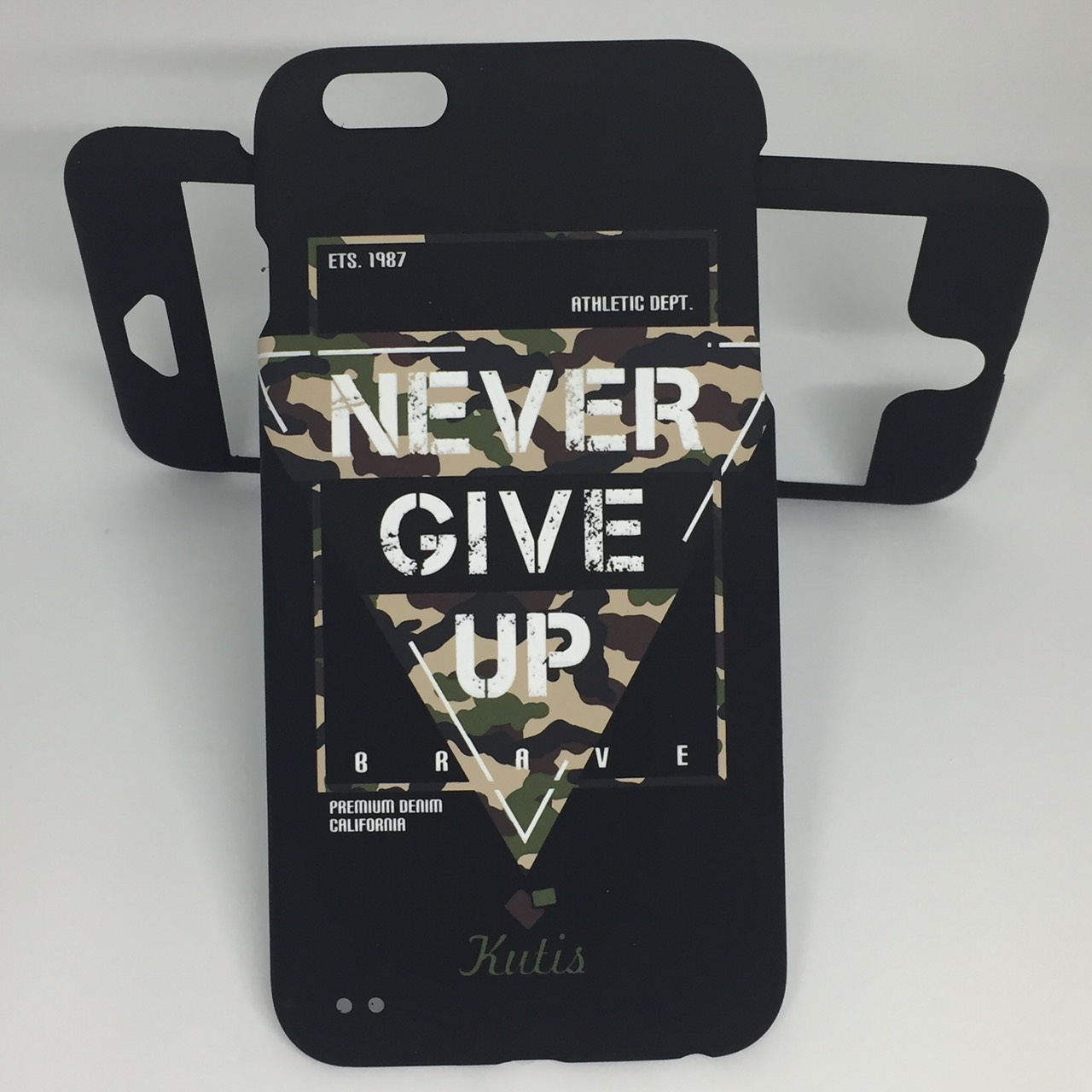 เคสคูทิส(Kutis)ไอโฟน6พลัส,6Sพลัส(ลายNever Give Up)มาใหม่ เคสประกบหน้า-หลัง เคสเรืองแสง เคสลายวินเทจ ร้านSuperhero Klongthom