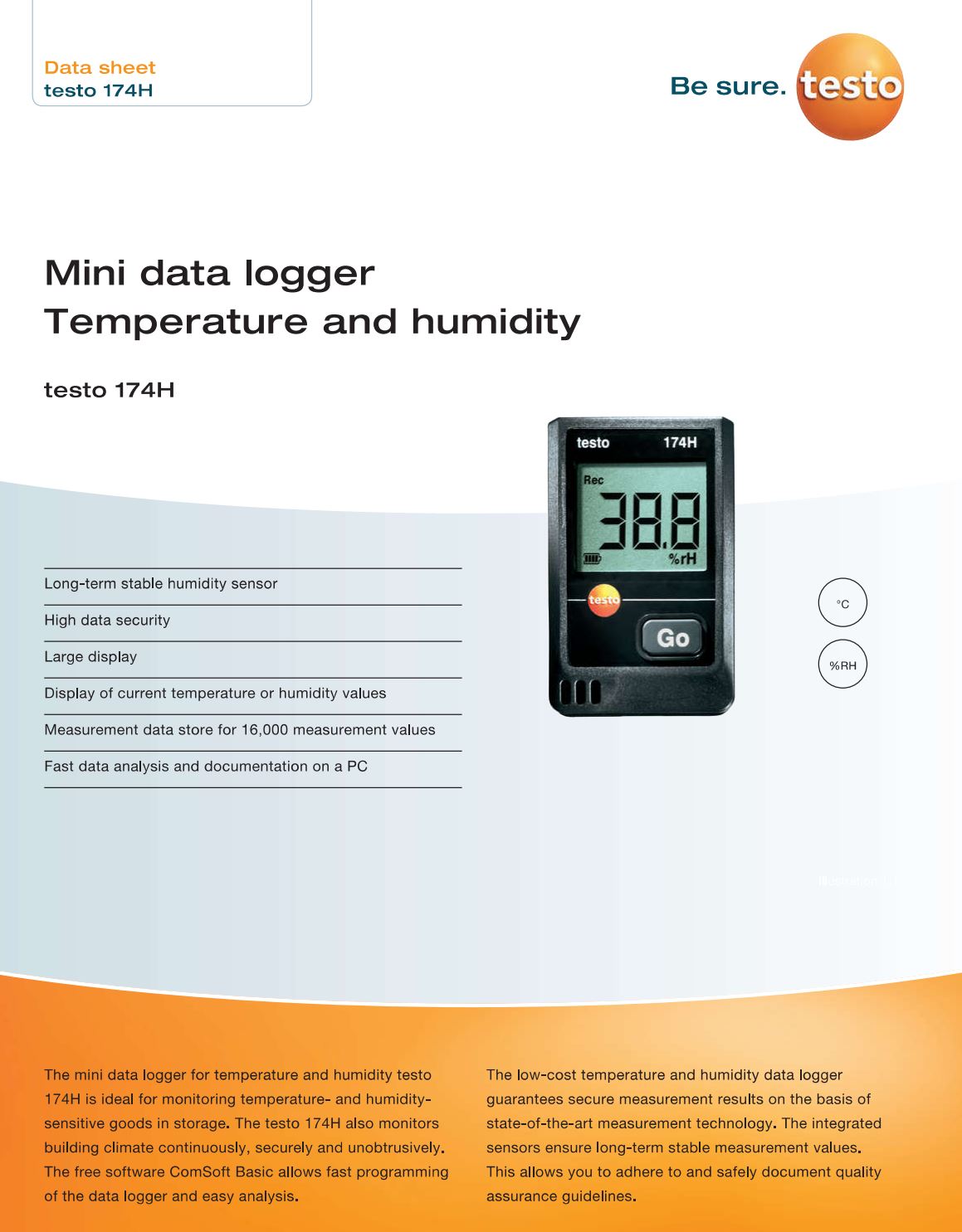 เครื่องวัดและบันทึกอุณหภูมิ ความชื้น mini data logger