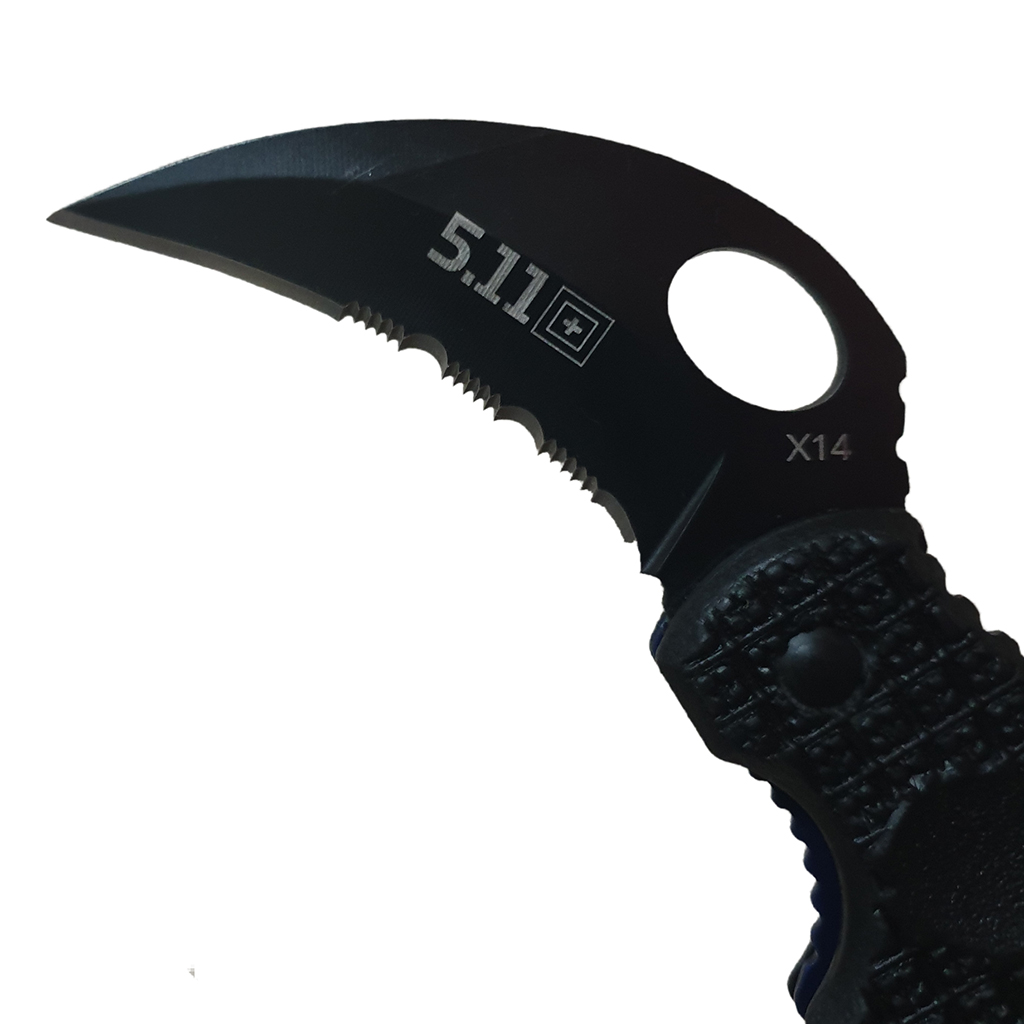 มีดพับ มีดคารัมบิต 5.11 Tactical Karambit Knives X14 ฟันเลื่อย ขนาด 6.3 นิ้ว (16 ซม.)