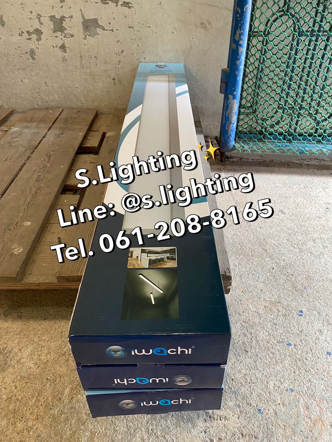 โคมไฟแขวนสลิงเพดาน Linear Office LED 3x18w แสงขาว (เปลี่ยนหลอดได้)