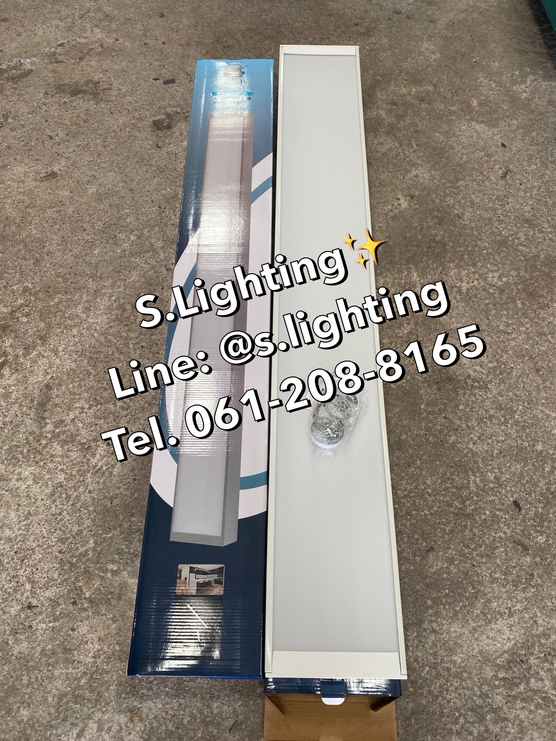 โคมไฟแขวนสลิงเพดาน Linear Office LED 3x18w แสงขาว (เปลี่ยนหลอดได้)