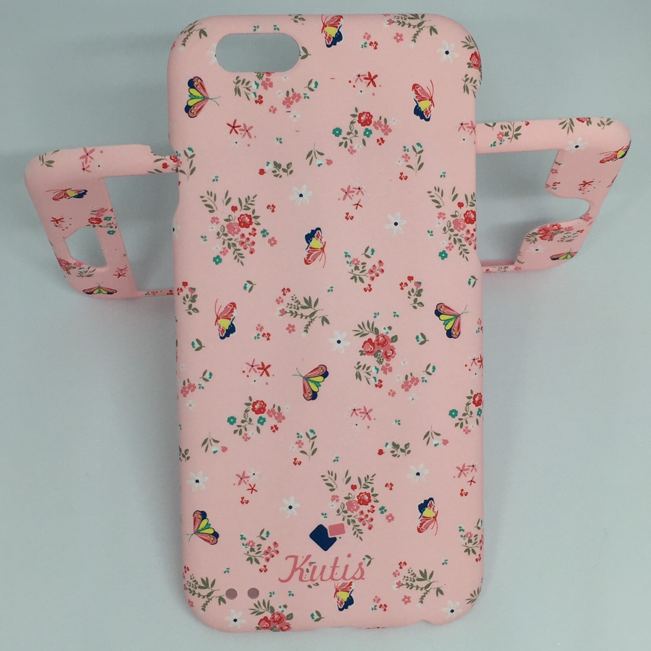 เคสคูทิส (Kutis) ไอโฟน6,6S(ลายดอกไม้พื้นหลังสีชมพู)