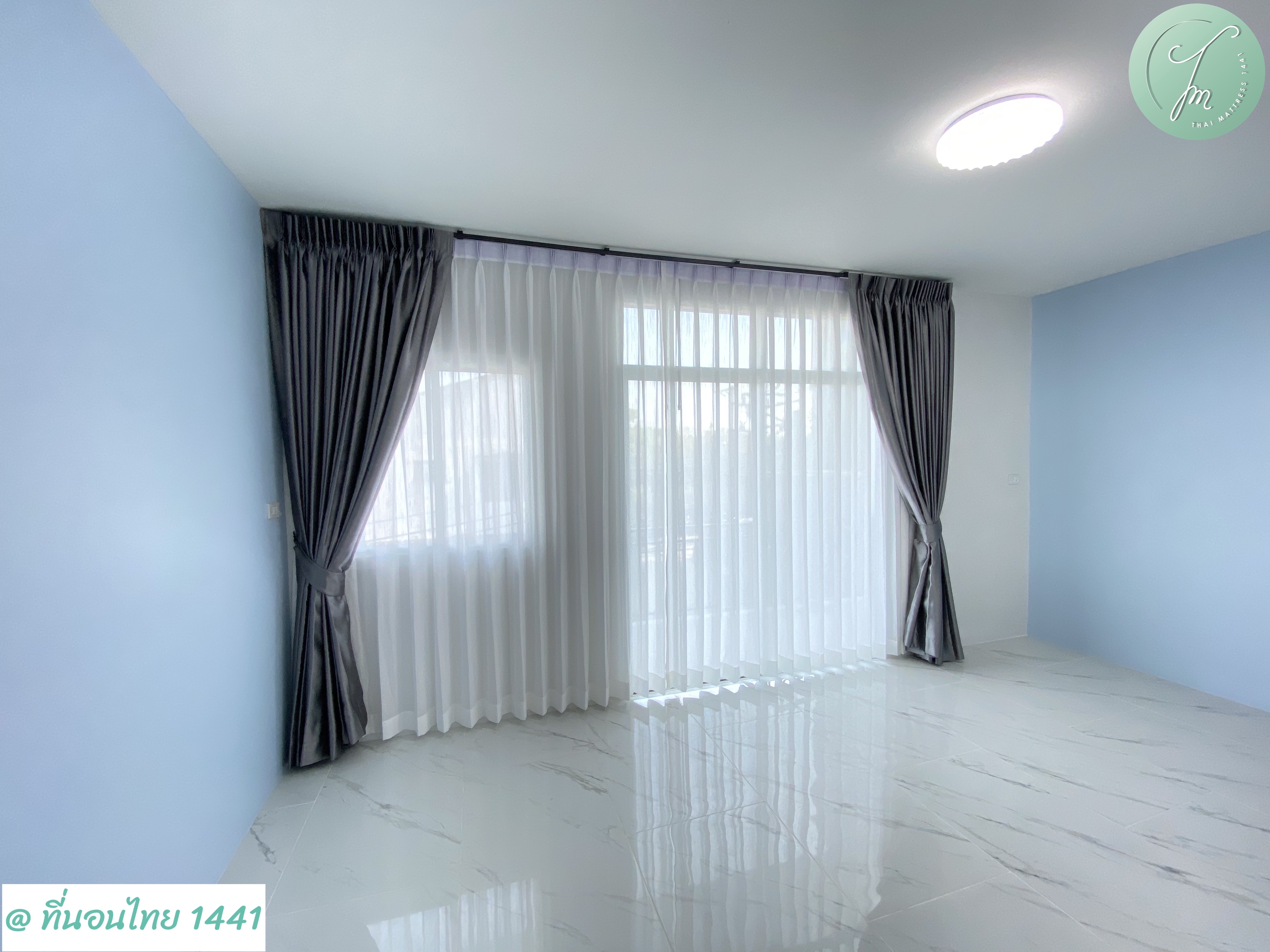 ผ้าม่านจีบสำหรับคอนโดและบ้าน | กันแสง UV + ผ้าโปร่ง - Pleat Curtain with sunblock and UV Protection