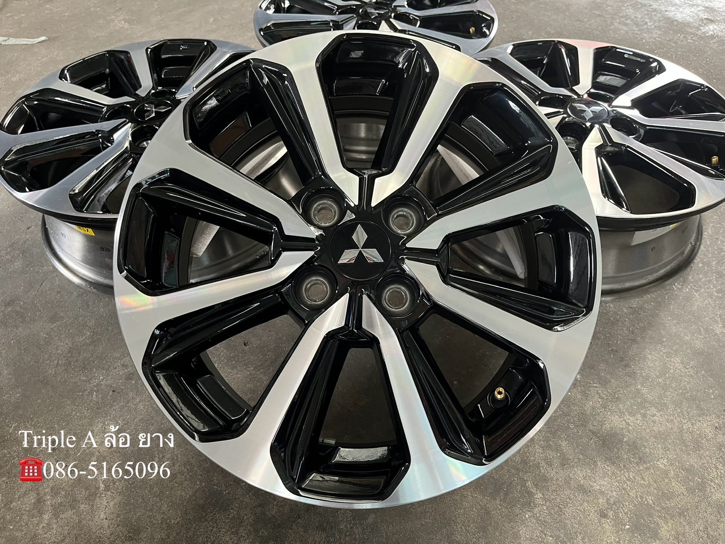 ✨ล้อแม็กป้ายแดง✨Mitsu Mirage รุ่นใหม่ ขอบ 15 ดำหน้าเงา💖สวยกริ๊บ💖