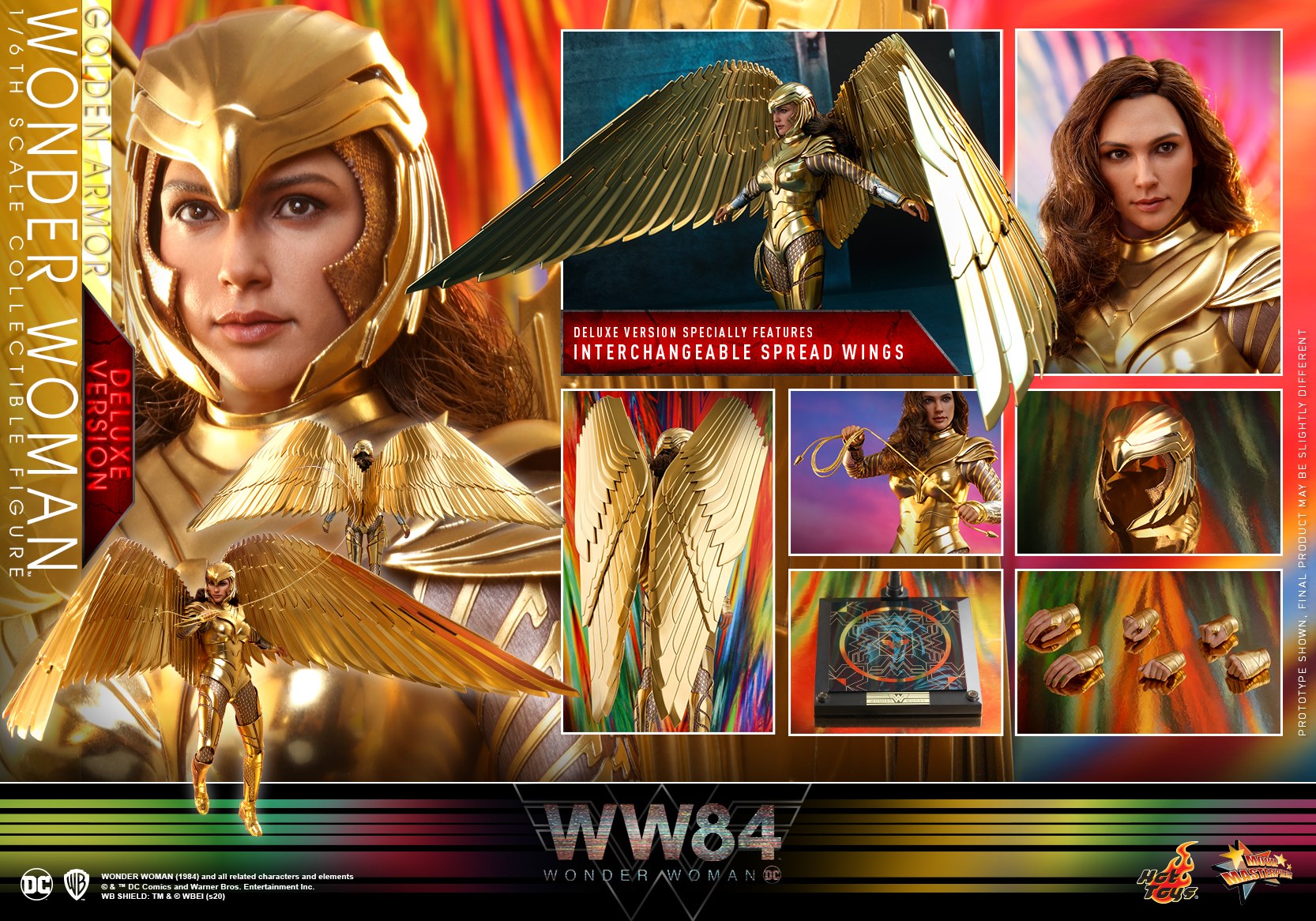 Hot Toys MMS578 1/6 Wonder Woman 1984 - Golden Armor Wonder Woman (Deluxe Version)