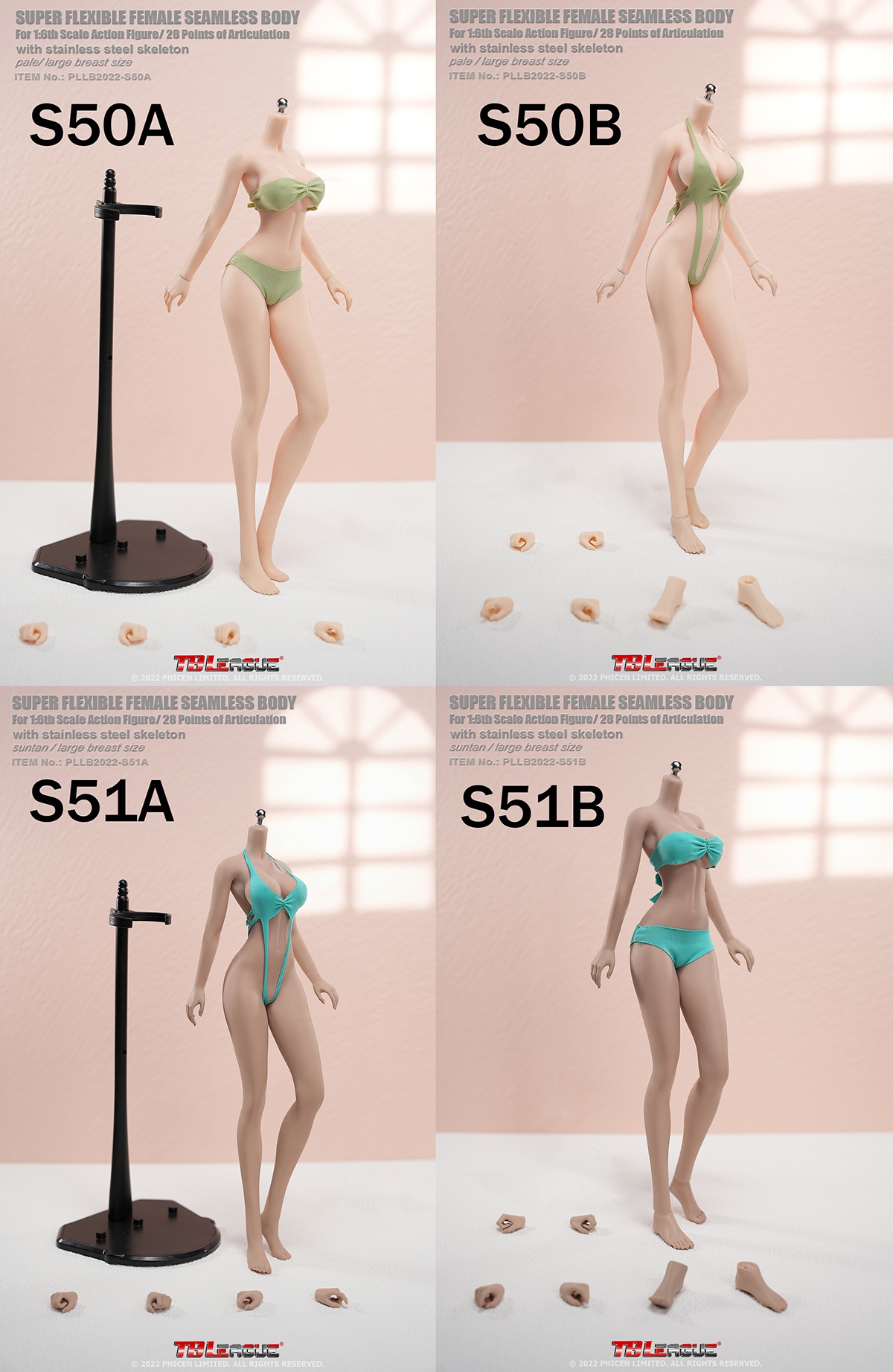 TBLeague S50B,S51B Body 1/6 Female Body Without Heaadsculpt