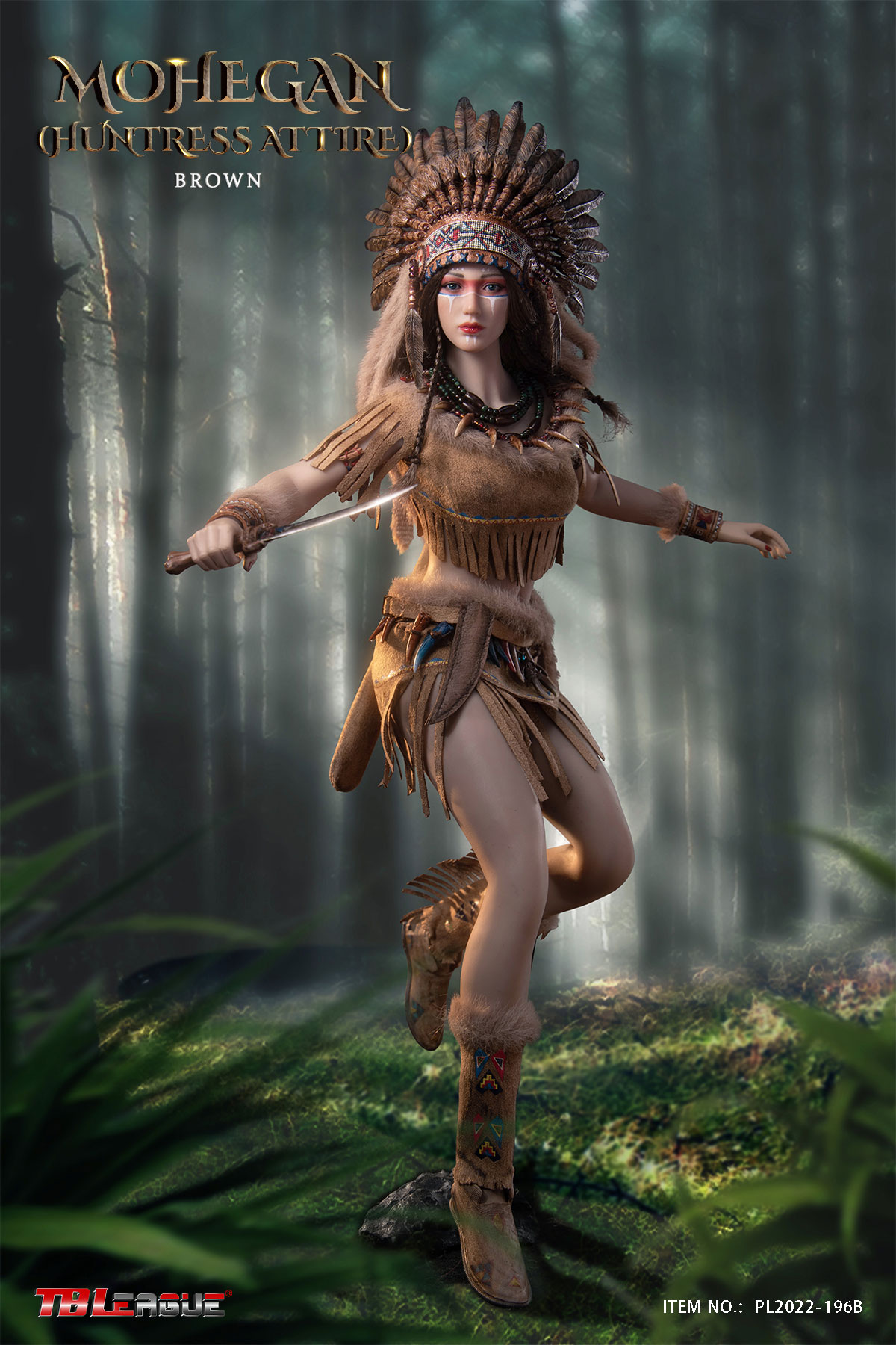 TBLeague PL2022-196B 1/6 Mohegan Huntress Attire Brown