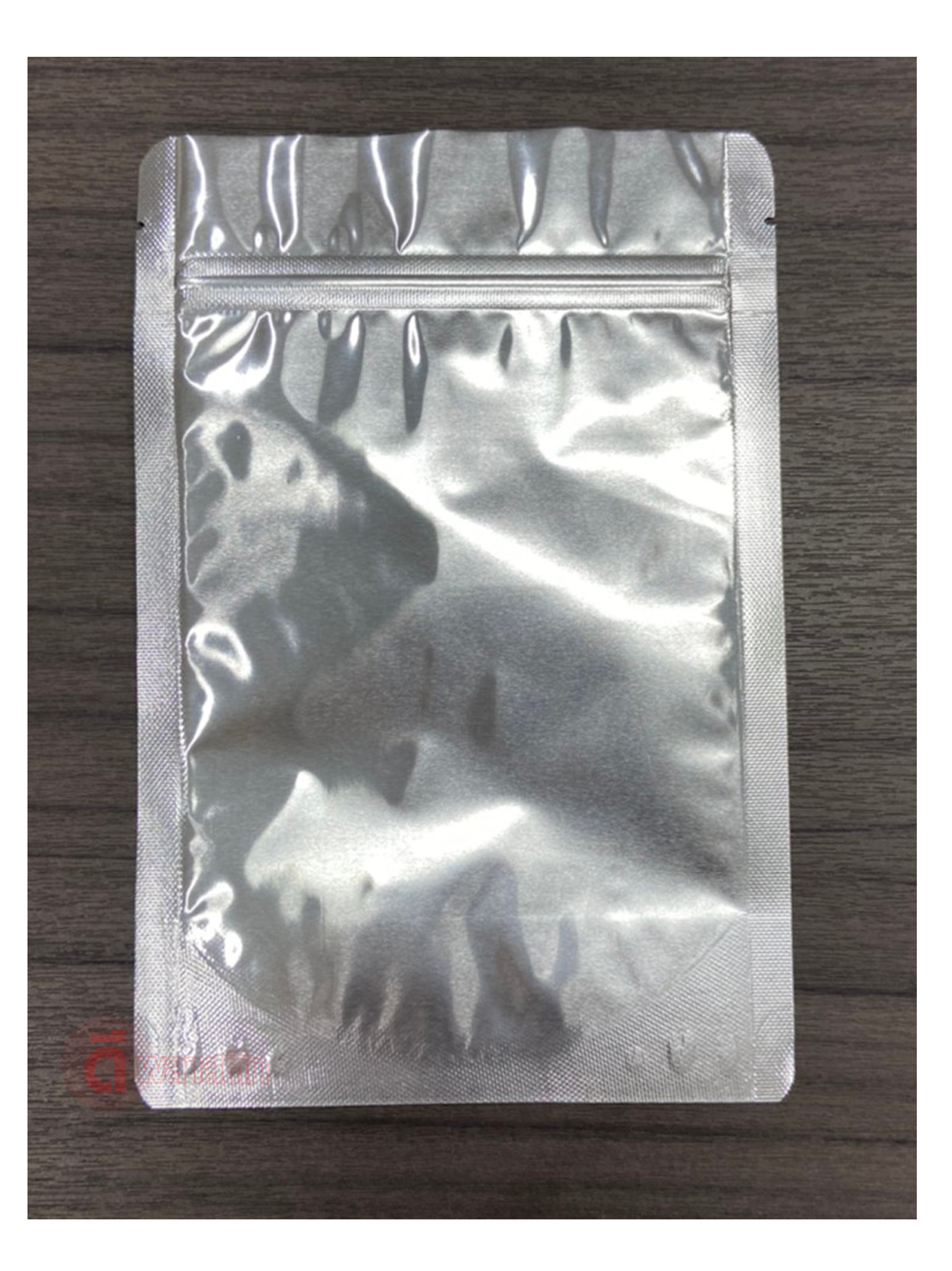 ถุงซิปก้นตั้ง อลูมิเนียม : 14*21 ซม. แพ็ค 100ใบ