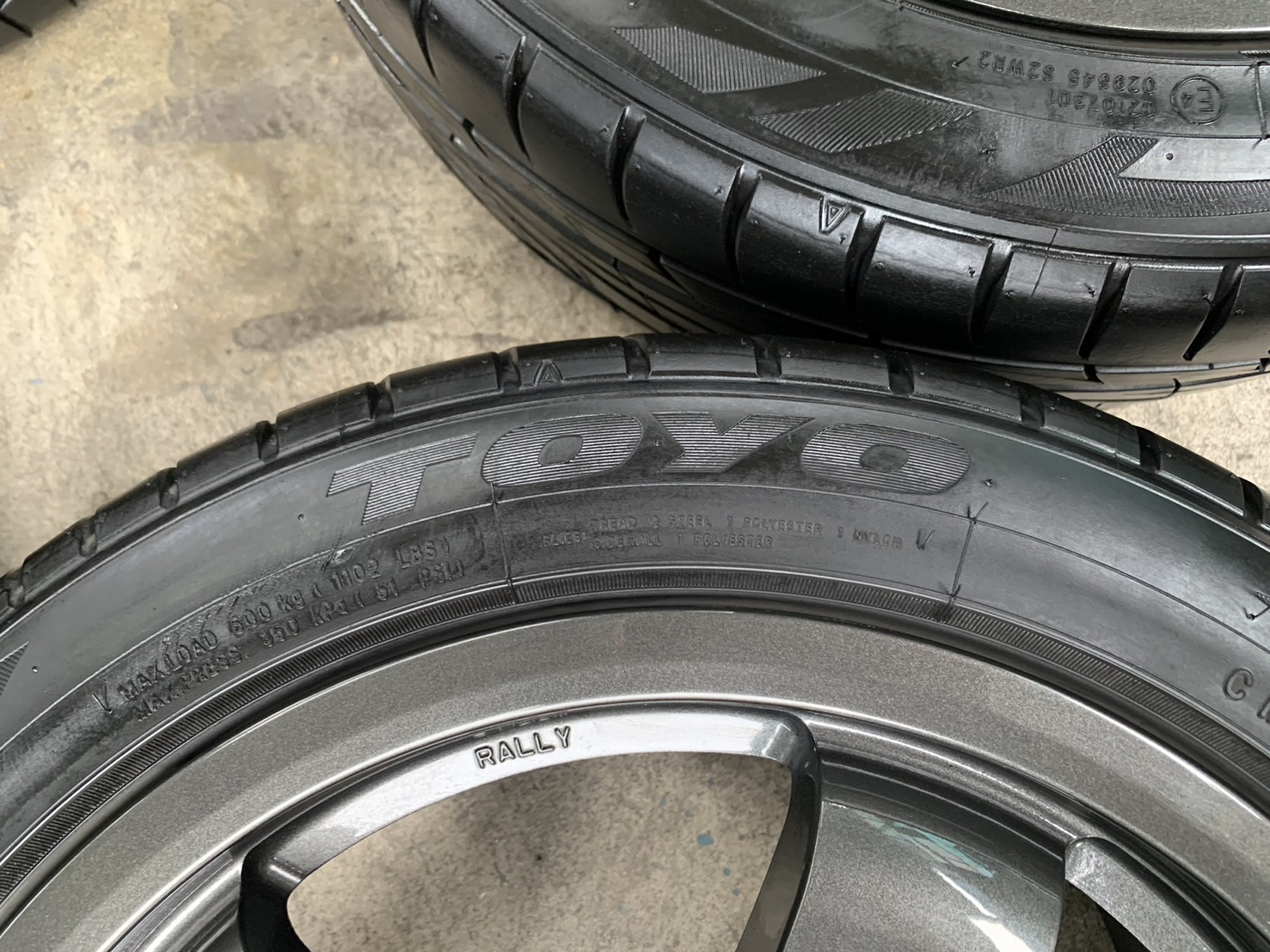 ✨ล้อแม็กแต่ง✨4รู100✨RALLY (งาน ENKEI) ขอบ 16 สีเทากัน พร้อมยาง 195-50-16 TOYO ปลายปี 20