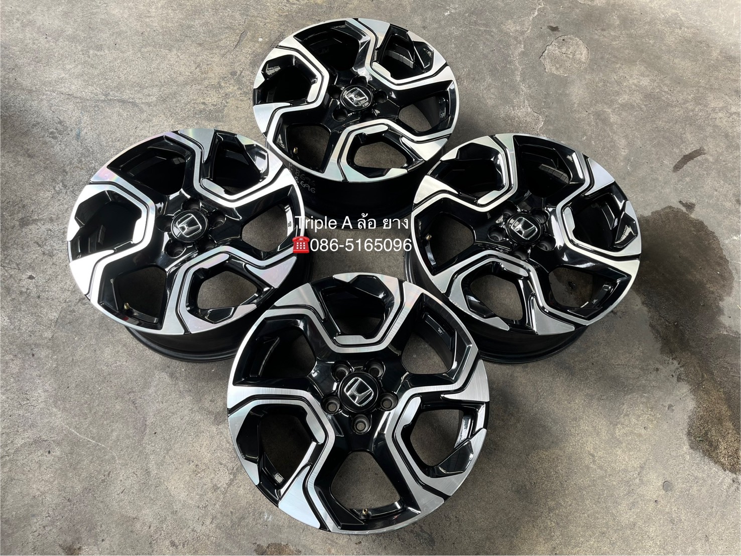 ✨ล้อแม็ก 5รู114✨Honda CRV G5 ตัวท็อป ขอบ 18 ดำหน้าเงา