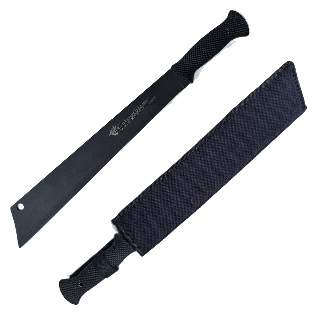 มีดมาเชเต้ มีดเดินป่า มีดใบตาย Columbia A09 Machete ปลายตัดขนาด 19.9 นิ้ว (50.5 ซม.) พร้อมซองไนล่อนร้อยเข็มขัดสำหรับเก็บมีด