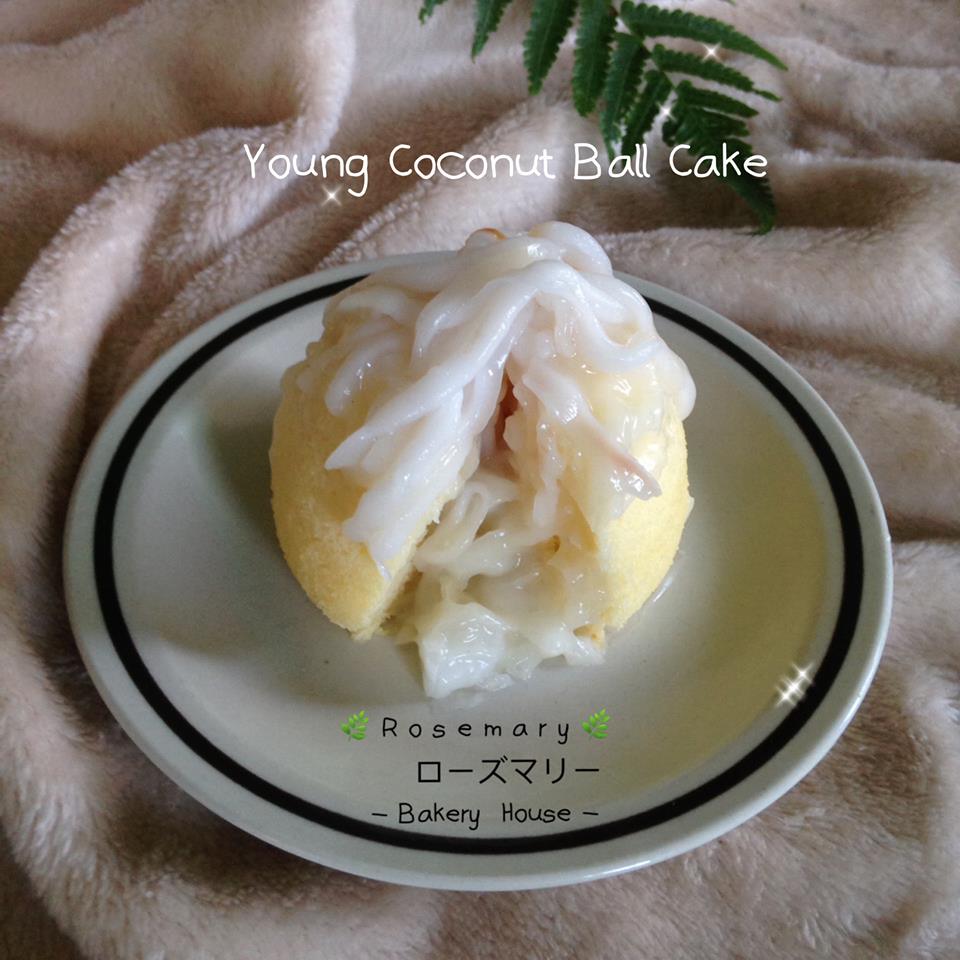 เค้กบอลมะพร้าวอ่อนลาวา Young Coconut Ball Lava Cake