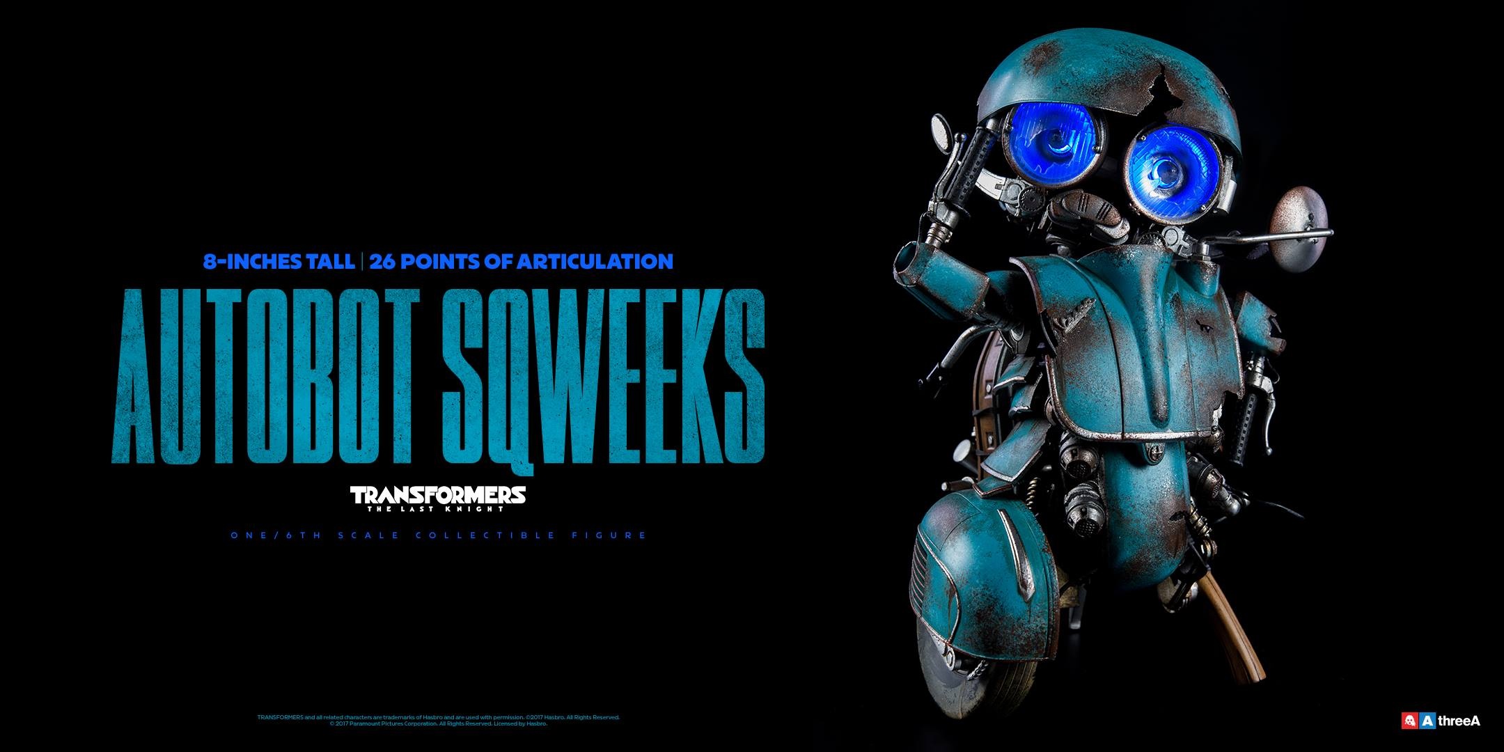 ThreeA x Hasbro Transformers The Last Knight - Autobot Sqweeks (Limited Version)