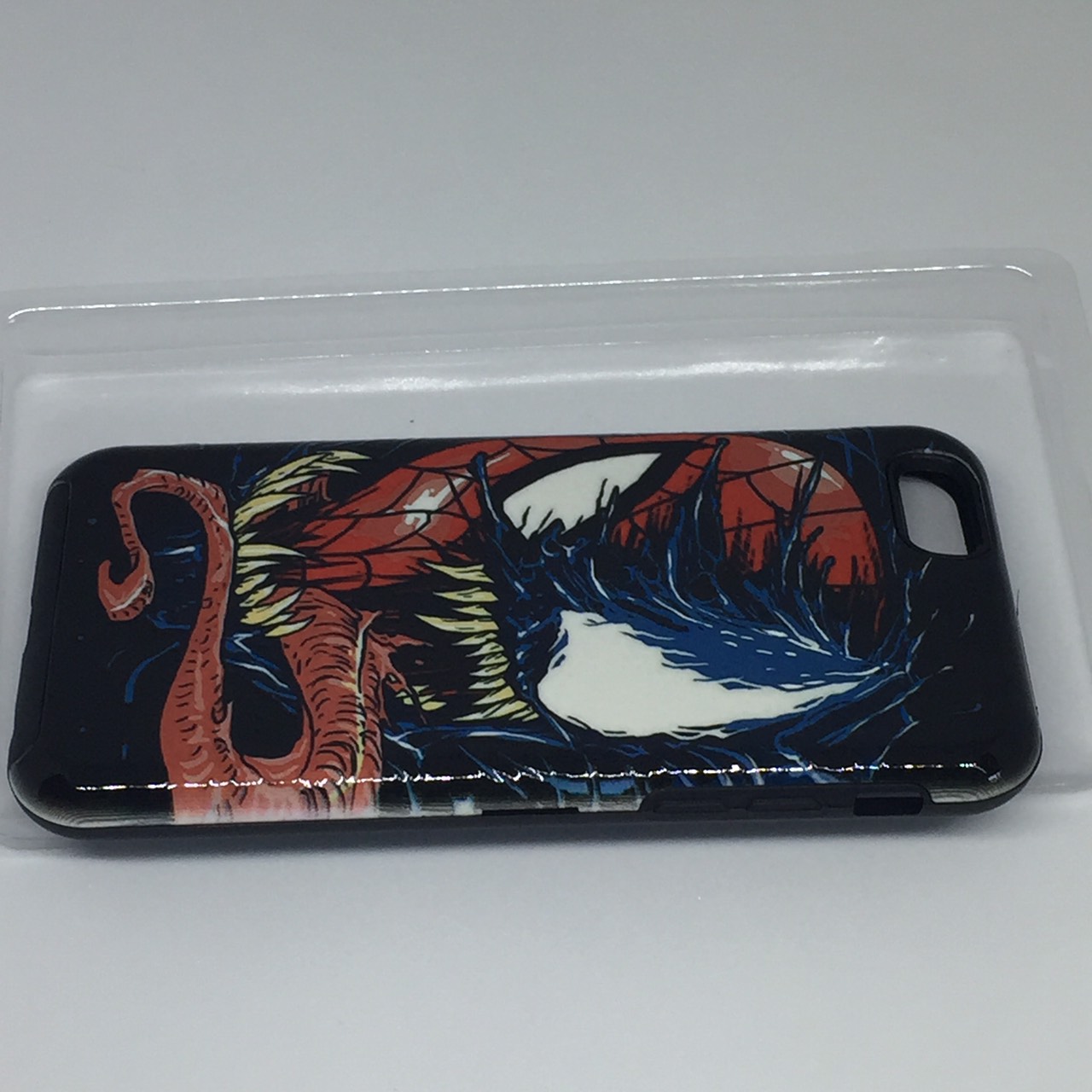 เคสฝาหลัง2ชั้น เคสไอโฟน6,6S(ลายสไปเดอร์แมนอ้าปาก)มาใหม่ เคสฝาหลังลายฮีโร่ เคสฝาหลังซิลฺโคน+tpu