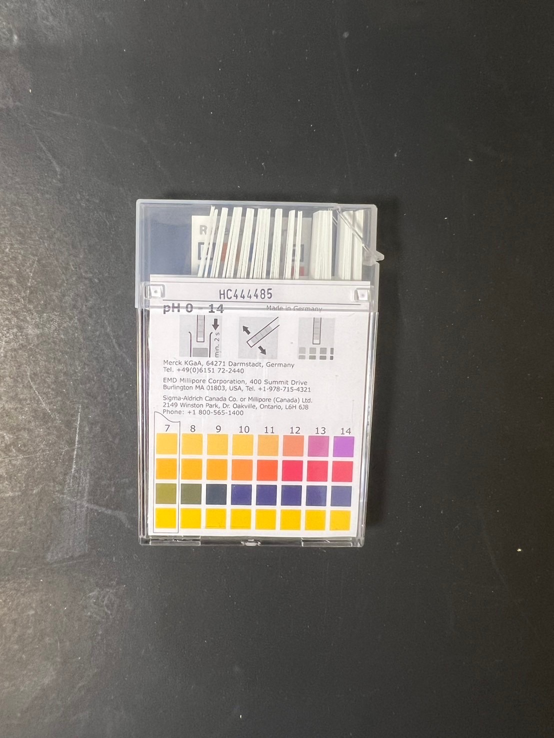 MQuant® pH-indicator strips pH 0 - 14 กระดาษทดสอบ กรดด่าง (100ชิ้น/แพ็ค)