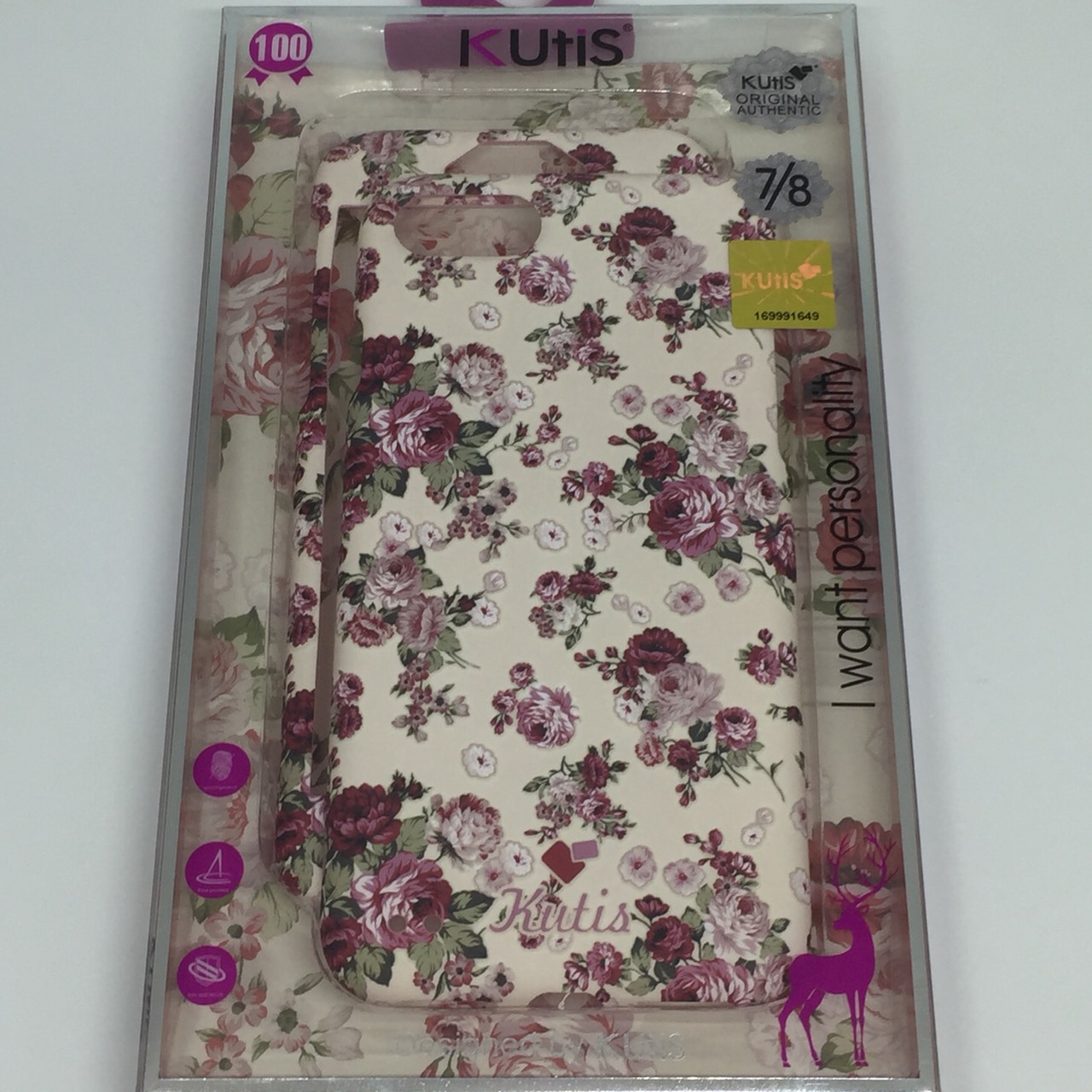 เคสคูทิส (Kutis) ไอโฟน7,8(ลายดอกไม้ลายnew)มาใหม่ เรืองแสง