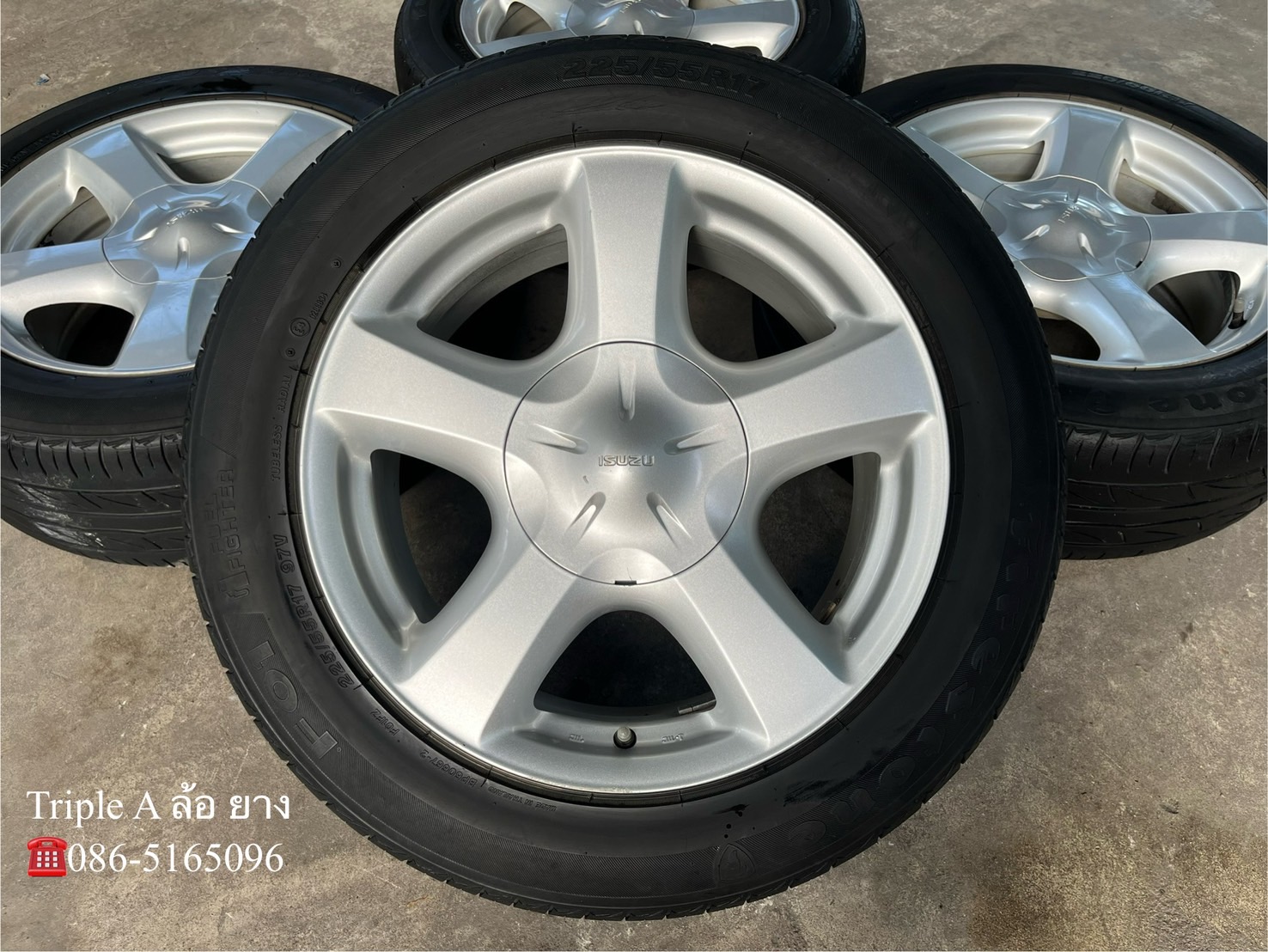 ✨ล้อแม็ก✨ISUZU V-Cross ขอบ 17 พร้อมยาง 225-55-17 Firestone ปี 20