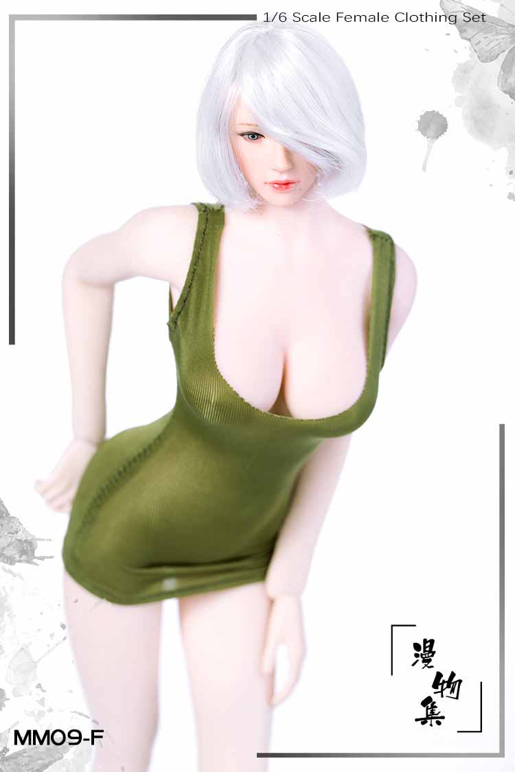 Manmodel MM09 Female Low-cut u collar mini dress