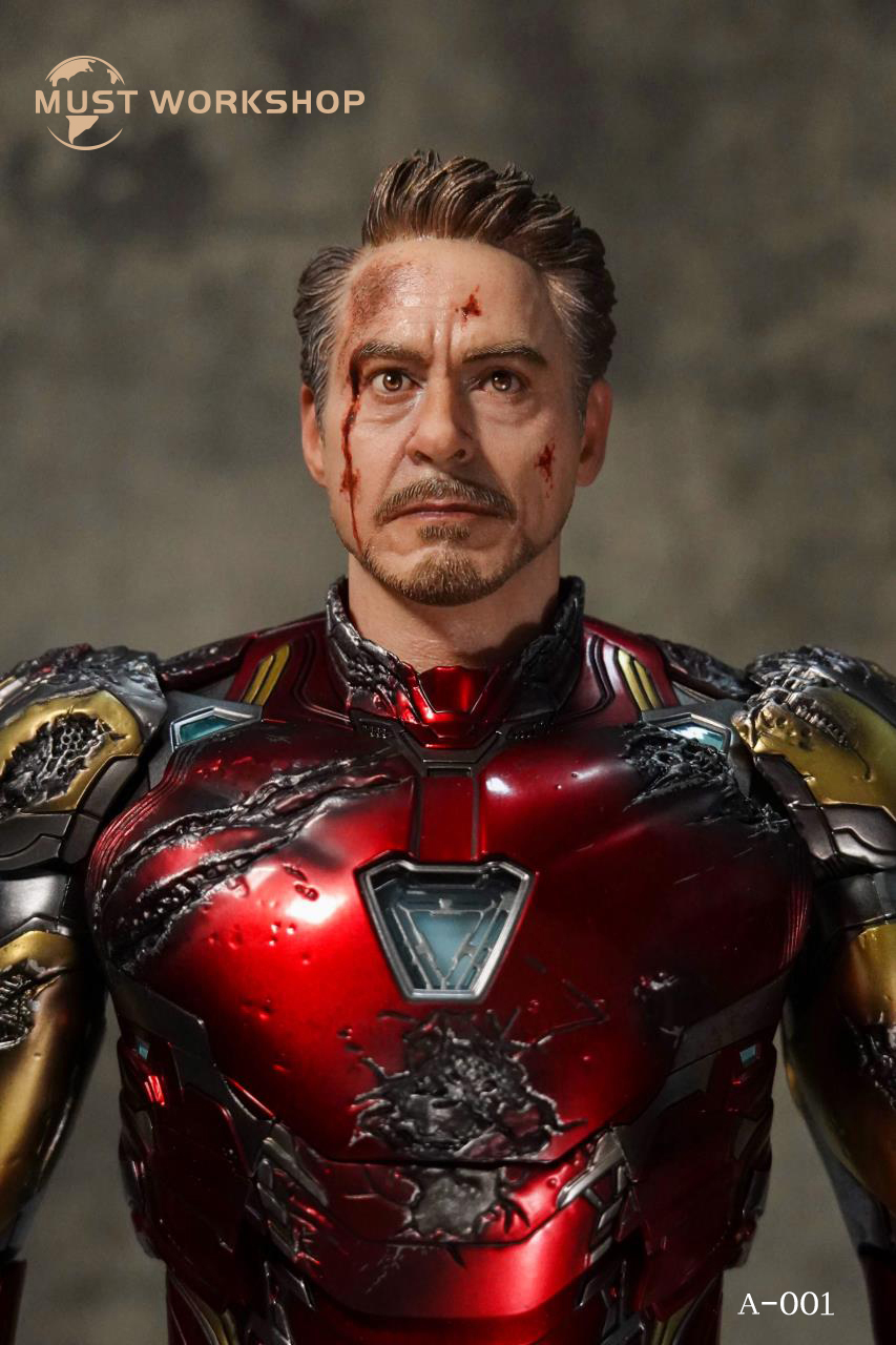 MUST WORKSHOP A-001 1/6 European Male Headsculpt Battle Damage