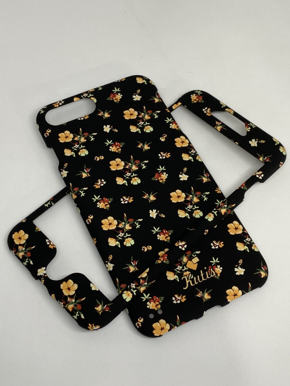 เคสคูทิส(Kutis)เคสไอโฟน7พลัส,8พลัส(ลายดอกไม้ช่อดอกสีส้ม)มาใหม่ เคสประกบหน้า-หลัง เคสเรืองแสง เคสลายวินเทจ ร้านSuperhero Klongthom