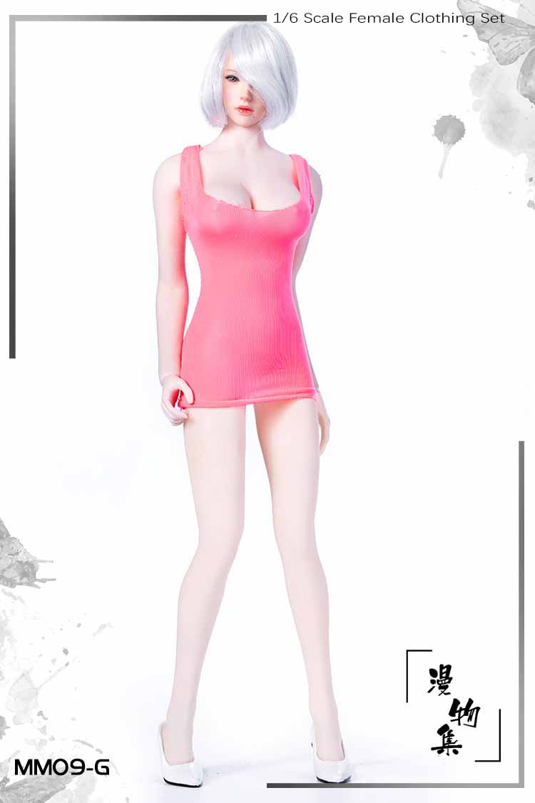 Manmodel MM09 Female Low-cut u collar mini dress