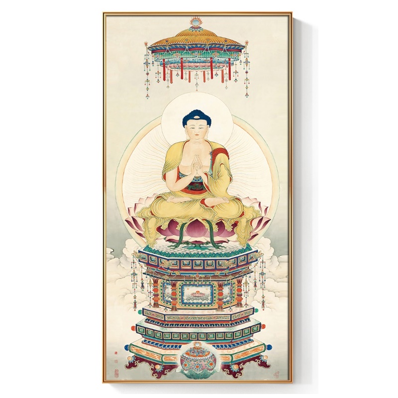 #ภาพวาดทังก้า(Thangka)ภาพวาดทิเบต ทังก้า มันดาลา พุทธศิลป์ชั้นสูง