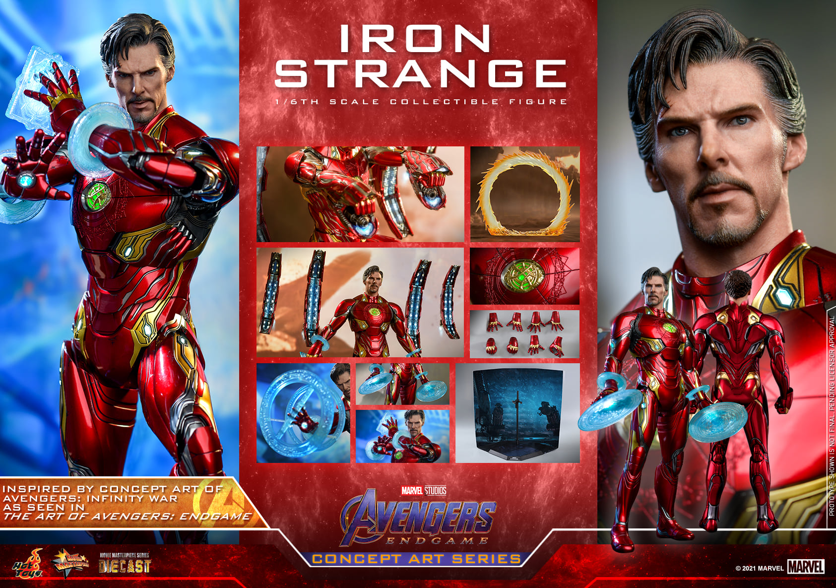 Hot Toys MMS606D41 1/6 Avengers: Endgame (Concept Art Series) - Iron Strange