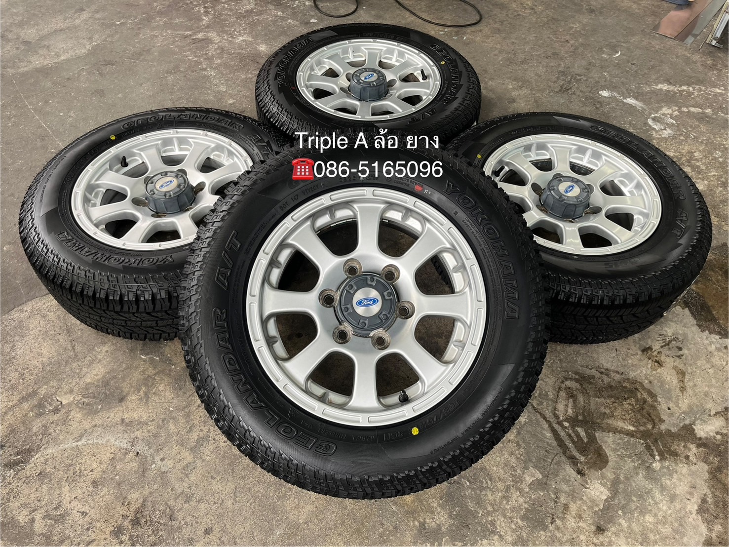 ✨ล้อแม็ก✨6รู139✨Ford Ranger ขอบ 15 พร้อมยางใหม่💯205-70-15 Yokohama💥ปี 25💥