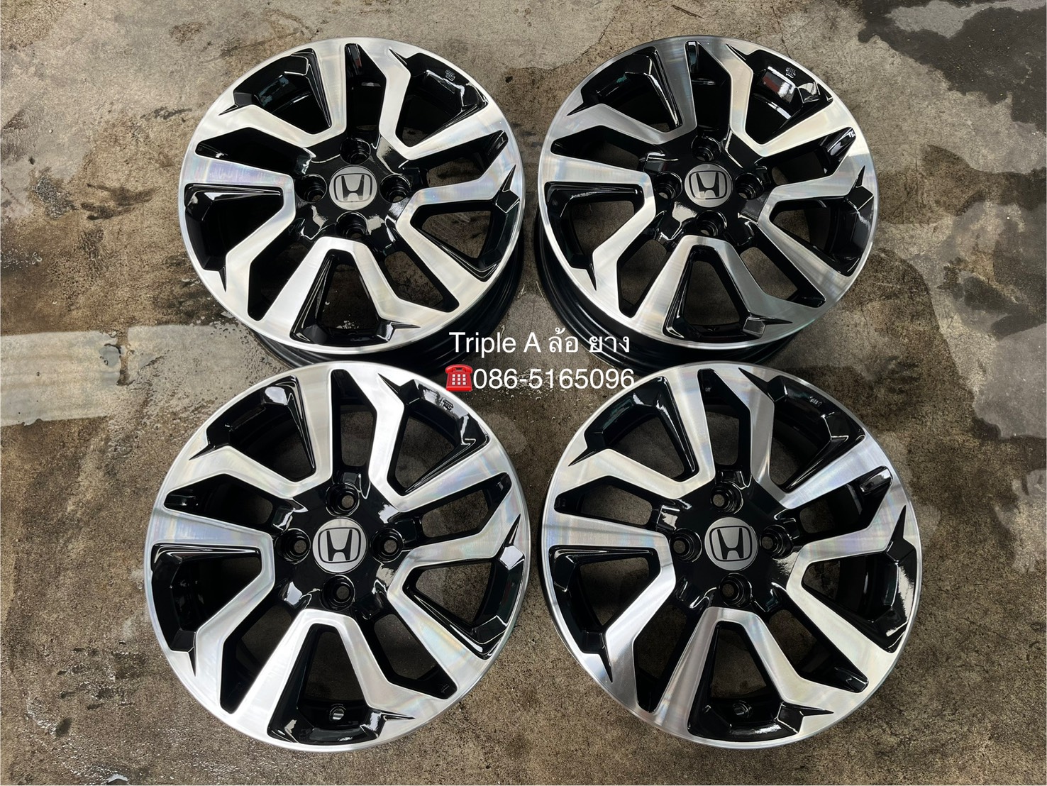 ✨ล้อแม็ก✨Honda Jazz GK ขอบ 15 สีดำหน้าเงา💖สวยกริ๊บ💖
