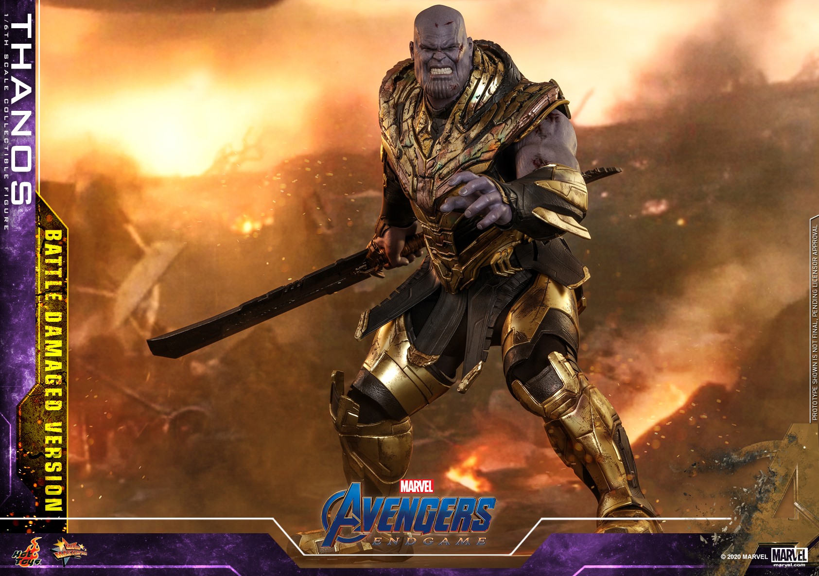 Hot Toys MMS564 Avengers: Endgame - Thanos (Battle Damaged Version)