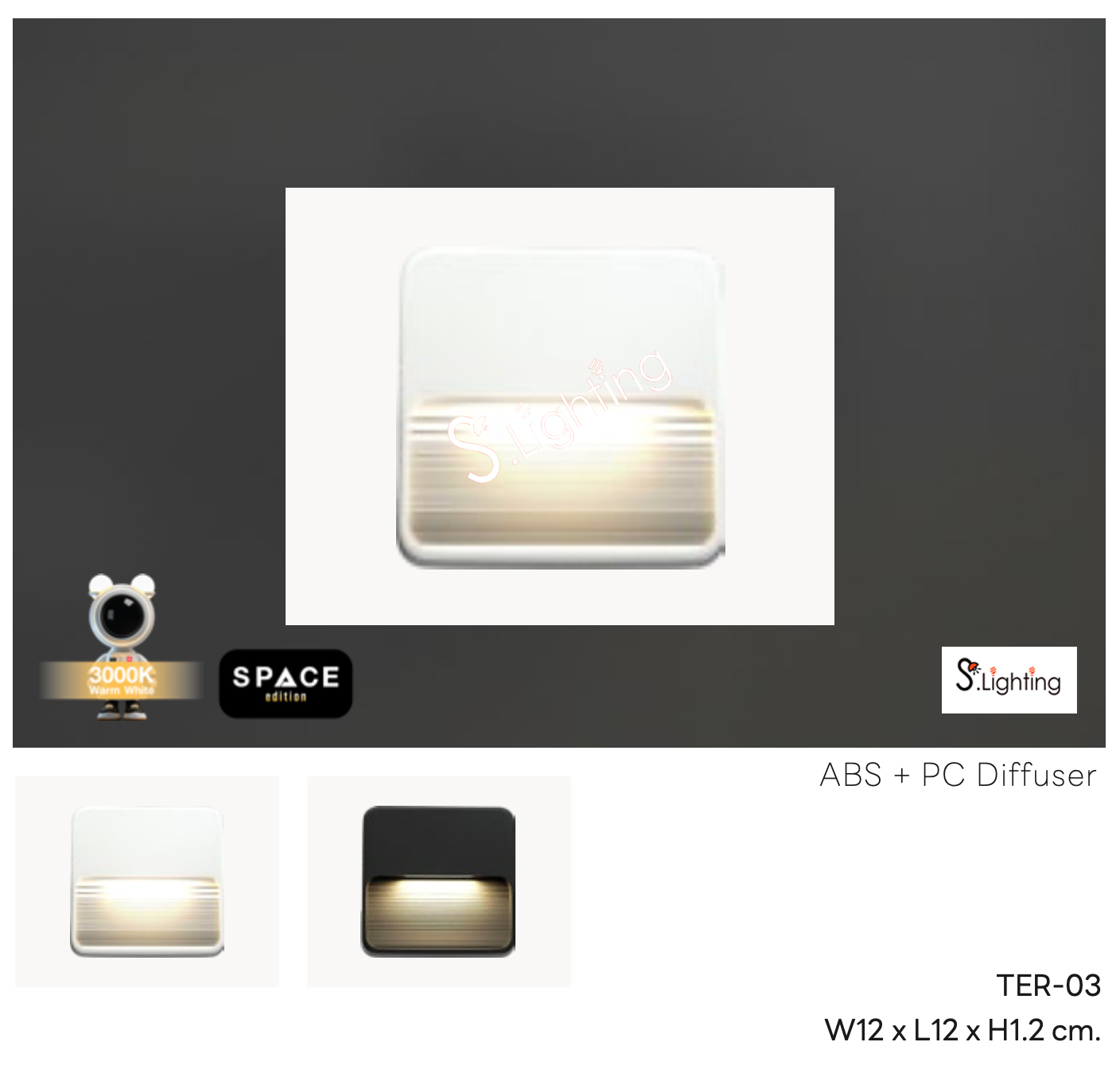 โคมไฟติดผนังภายนอก 10-TER-03-2W30-WWH
